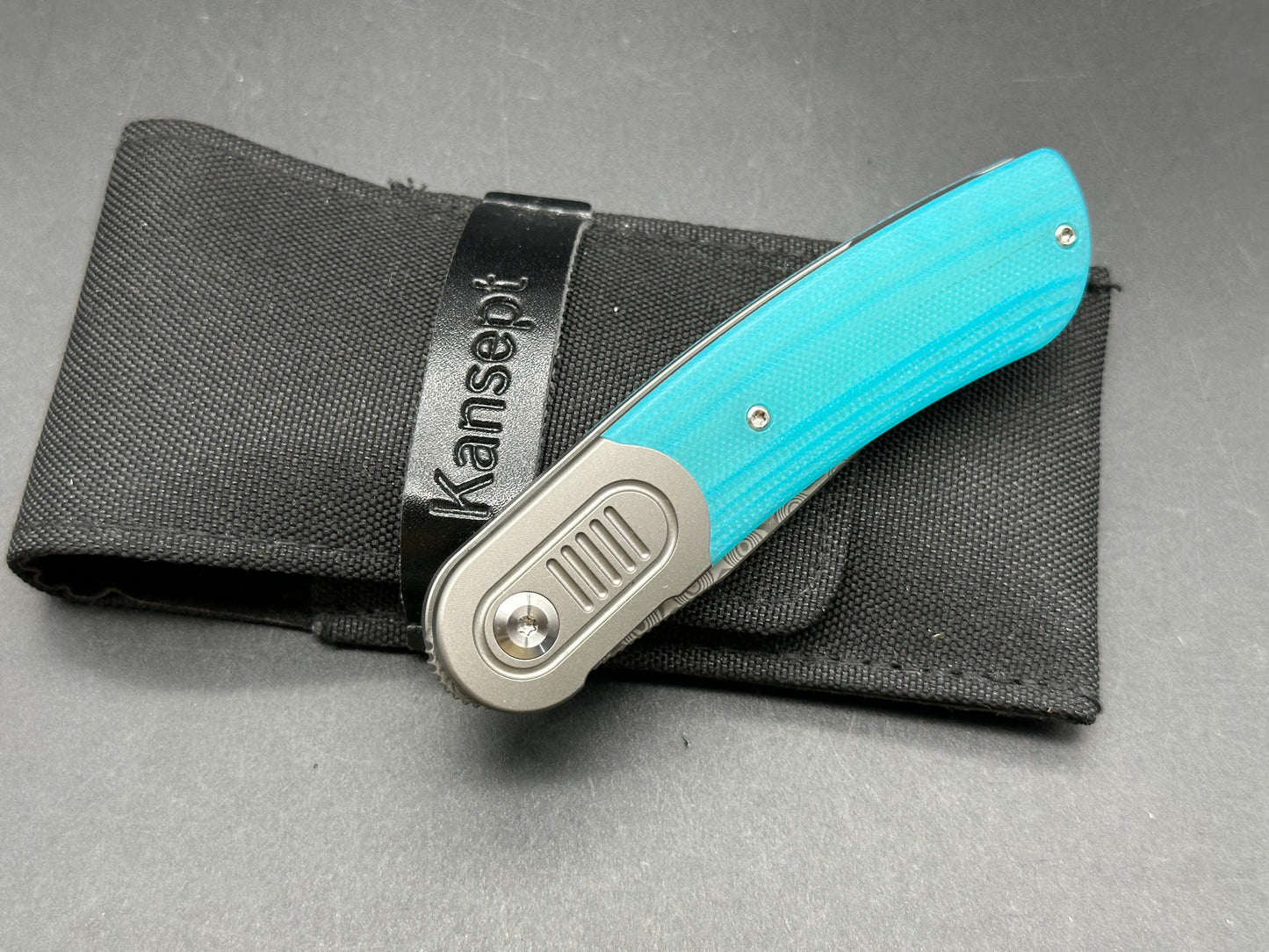 Kansept Reverie Damascus G10 Tiffany Blue