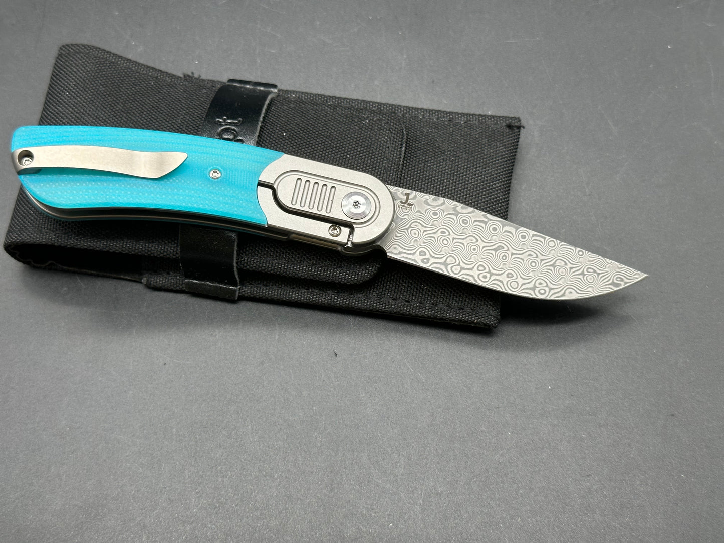 Kansept Reverie Damascus G10 Tiffany Blue