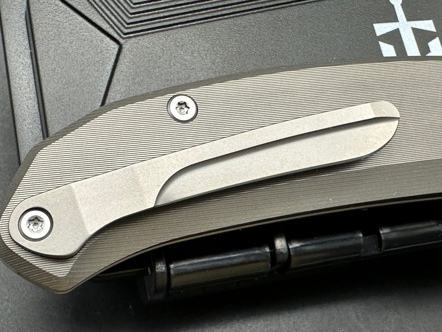 Takcom “The Unnamed “ titanium button lock Magnacut blade