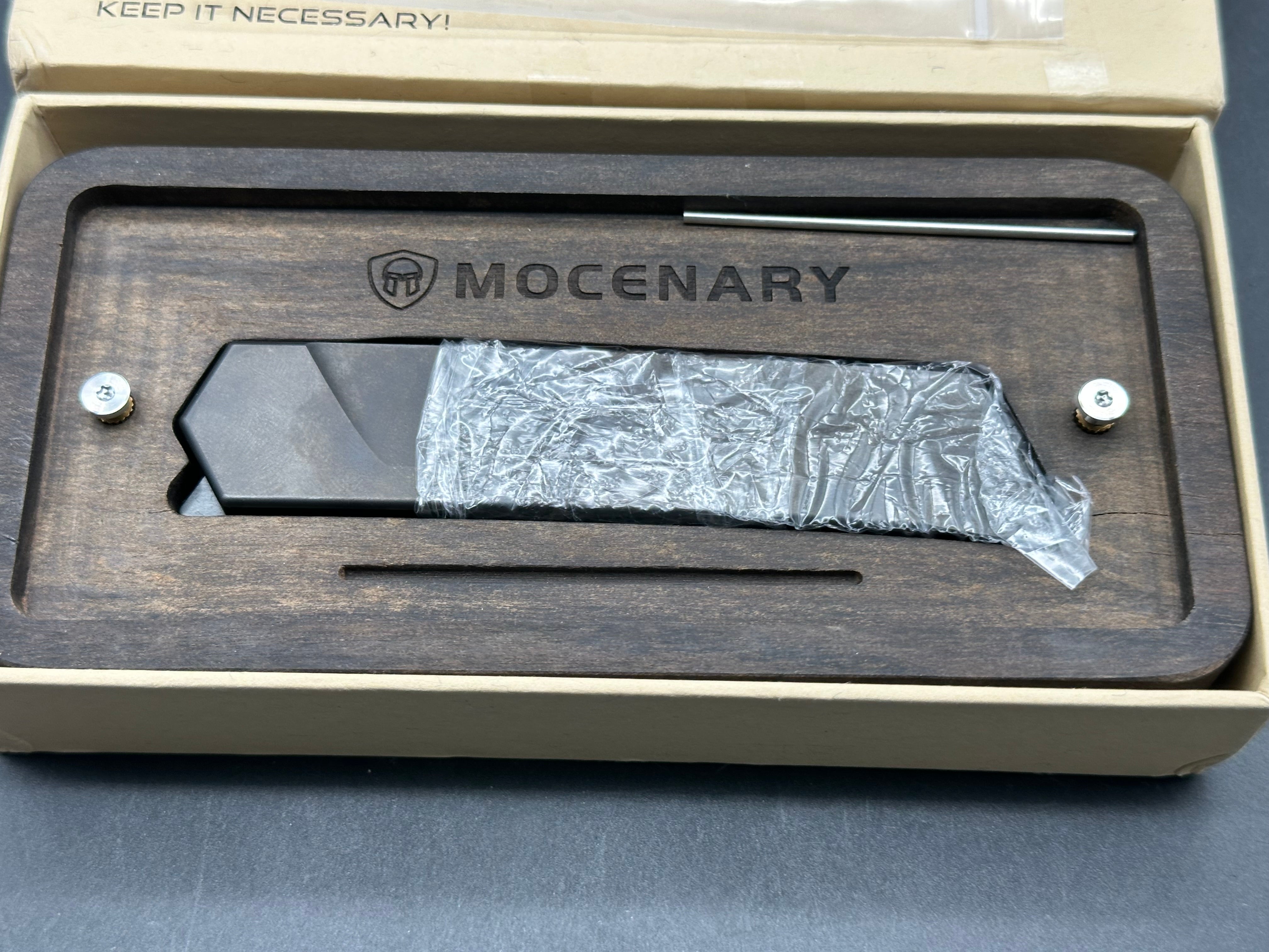 Mocenary Knives - MK-05 (toolless construction)/Black DLC Ti Handle/Tanto/Black DLC Bohler M390