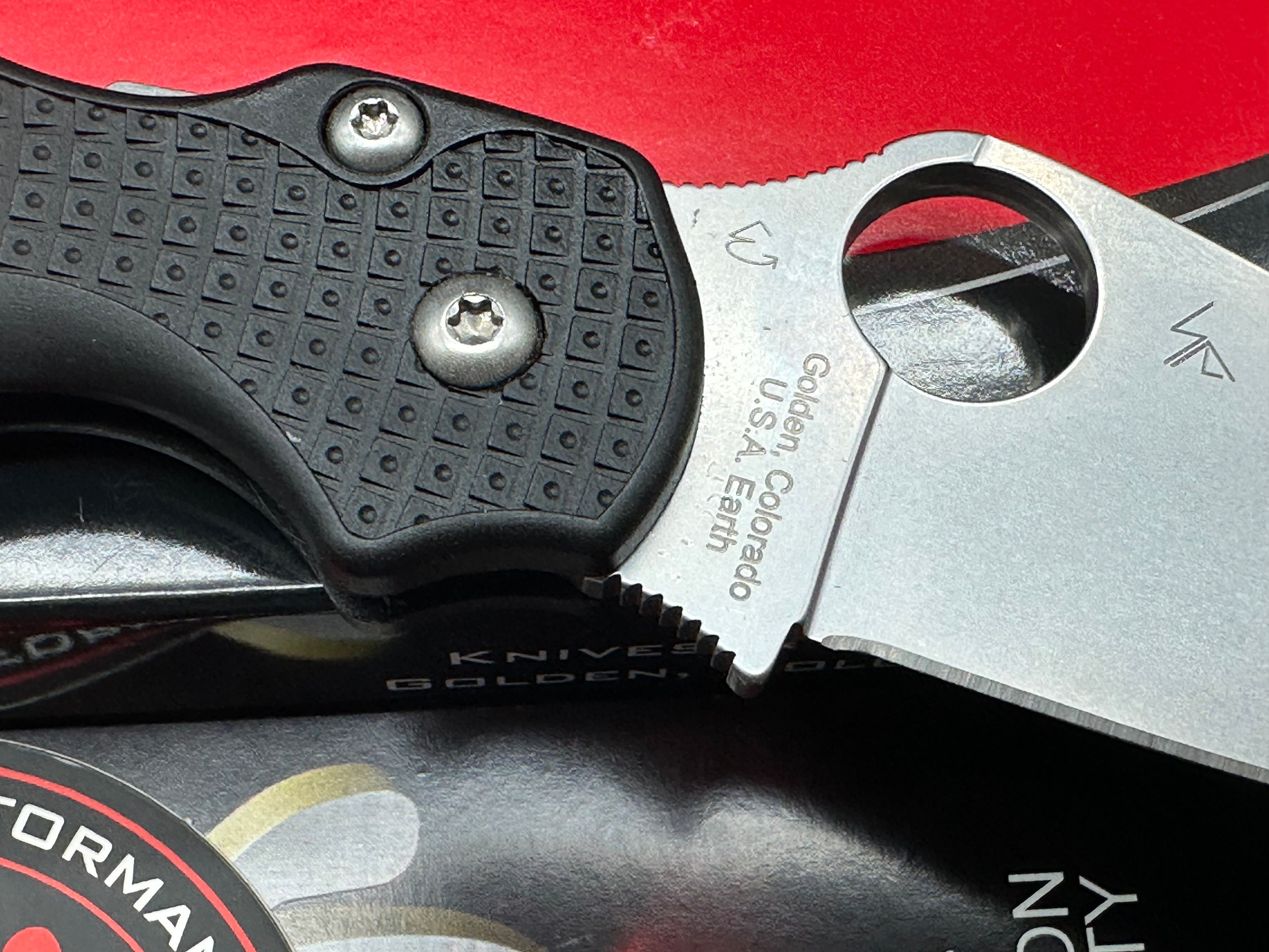 Spyderco Para Military 2 Lightweight, 3.47" CTS BD1N Stonewash Blade with Black FRN Scales plus Lynch Titanium Clip