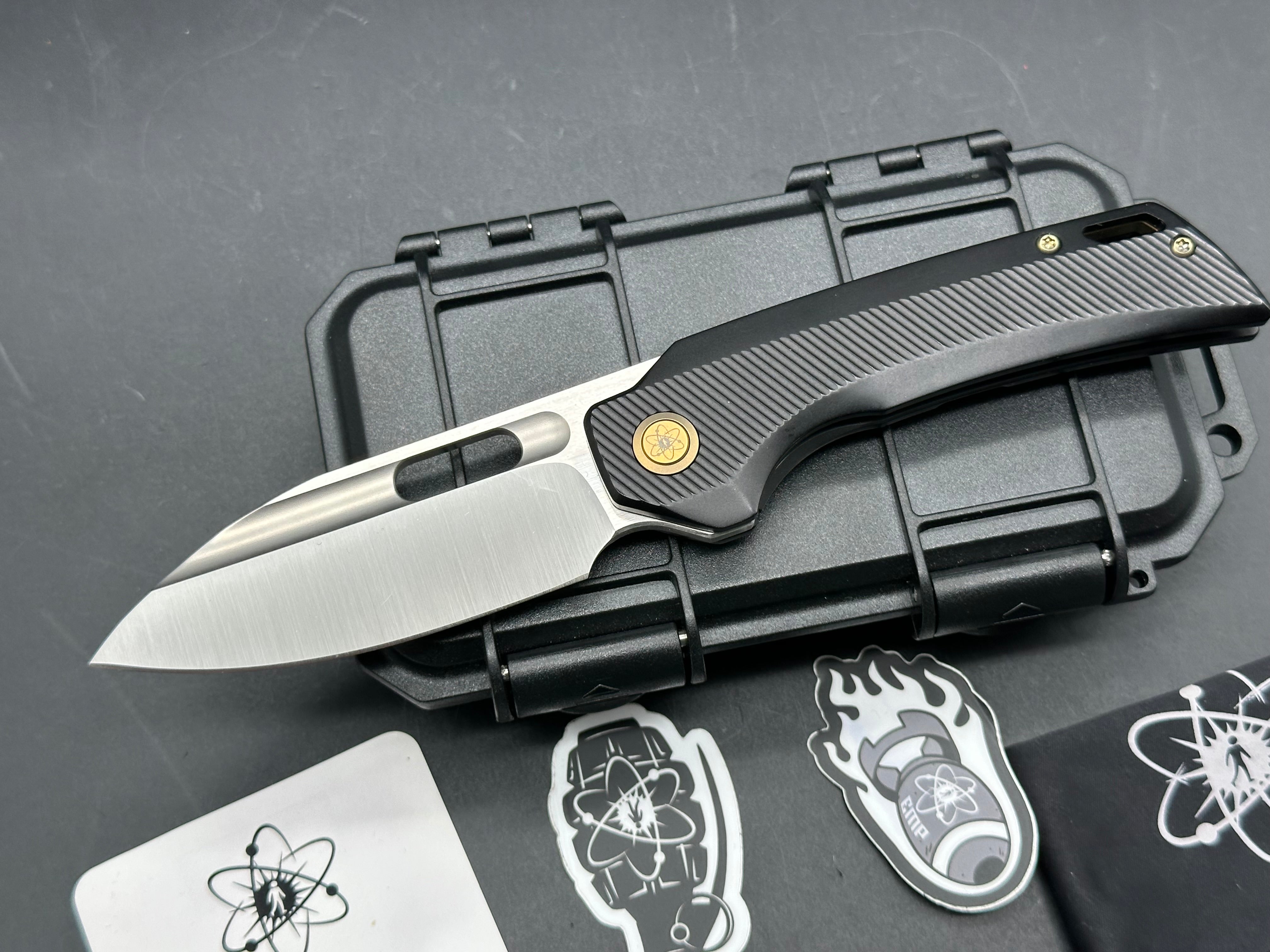EMP EDC - Nymble X/Black Milled Ti Handle + Bronze Hardware & Clip/Spear Point/Satin M390