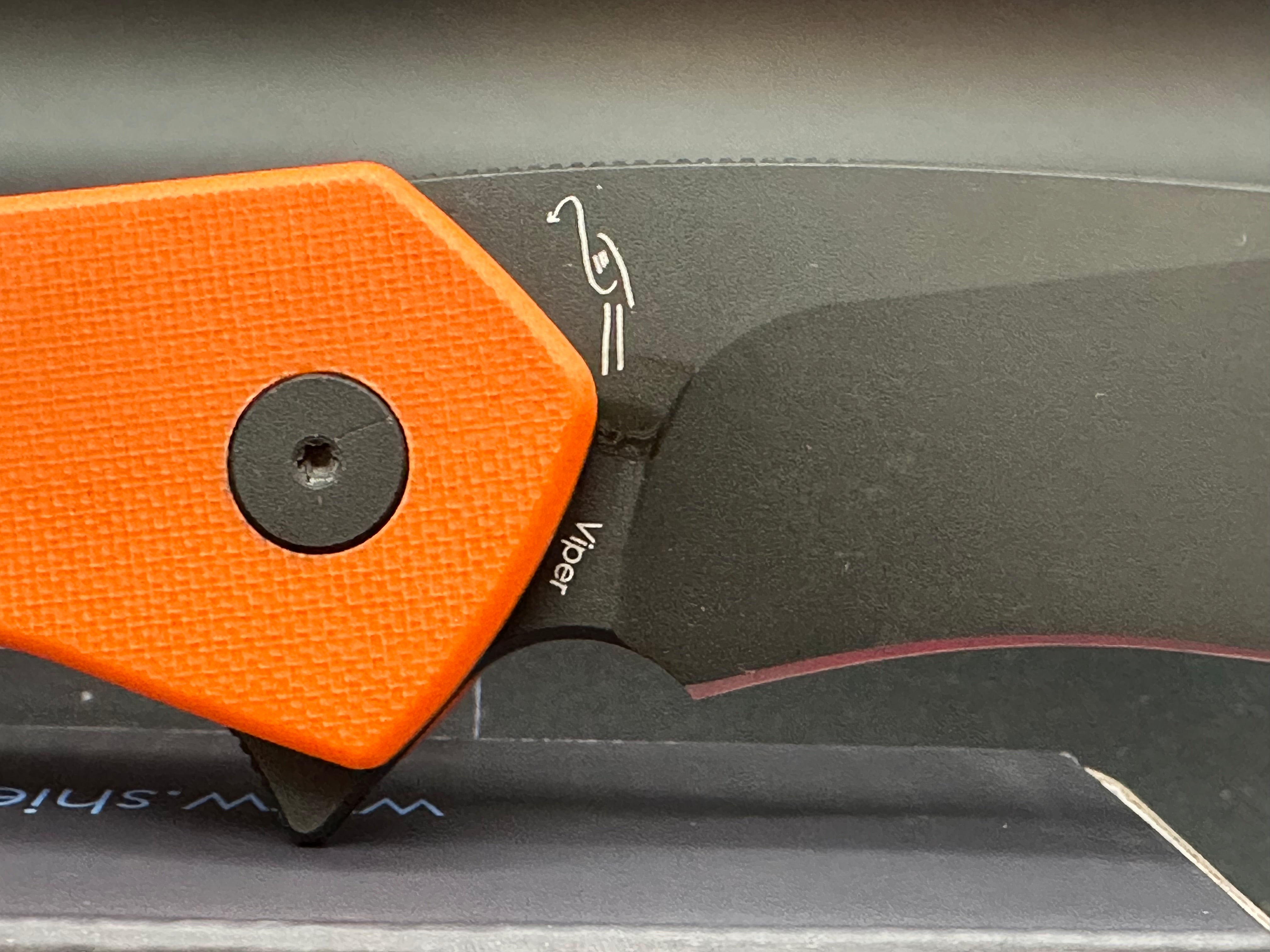 SHIELDON VIPER TANGERINE G10 HANDLE 154CM