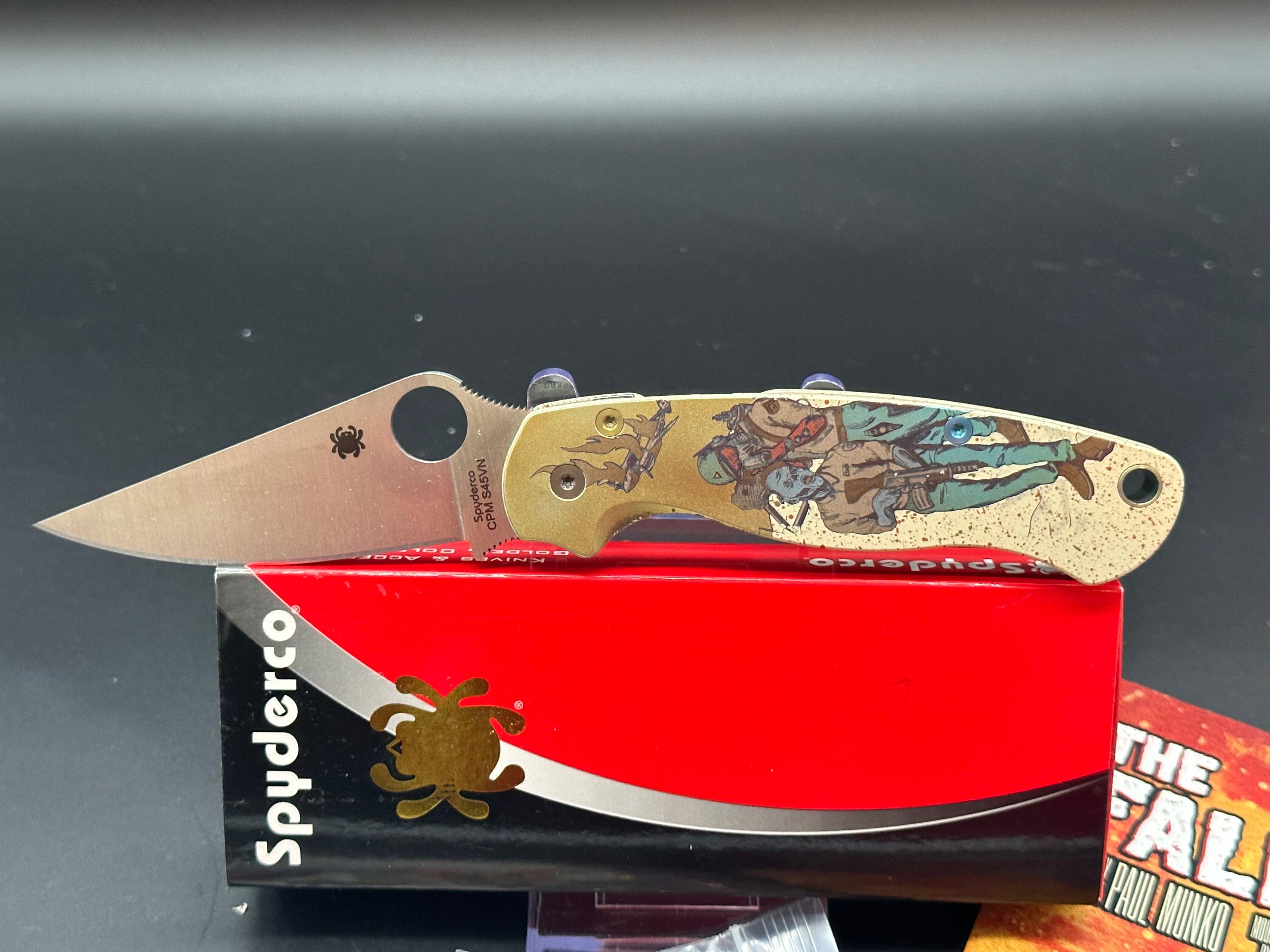 Spyderco ColorfulFilth Paramilitary 2 Cerakote & Custom Anodized Scales