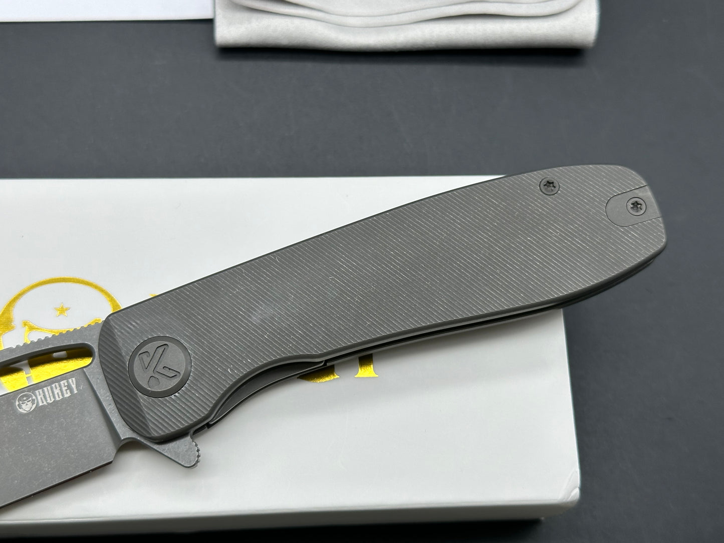 Kubey Supercell 3.46 14C28N Gray Blade Titanium Handle