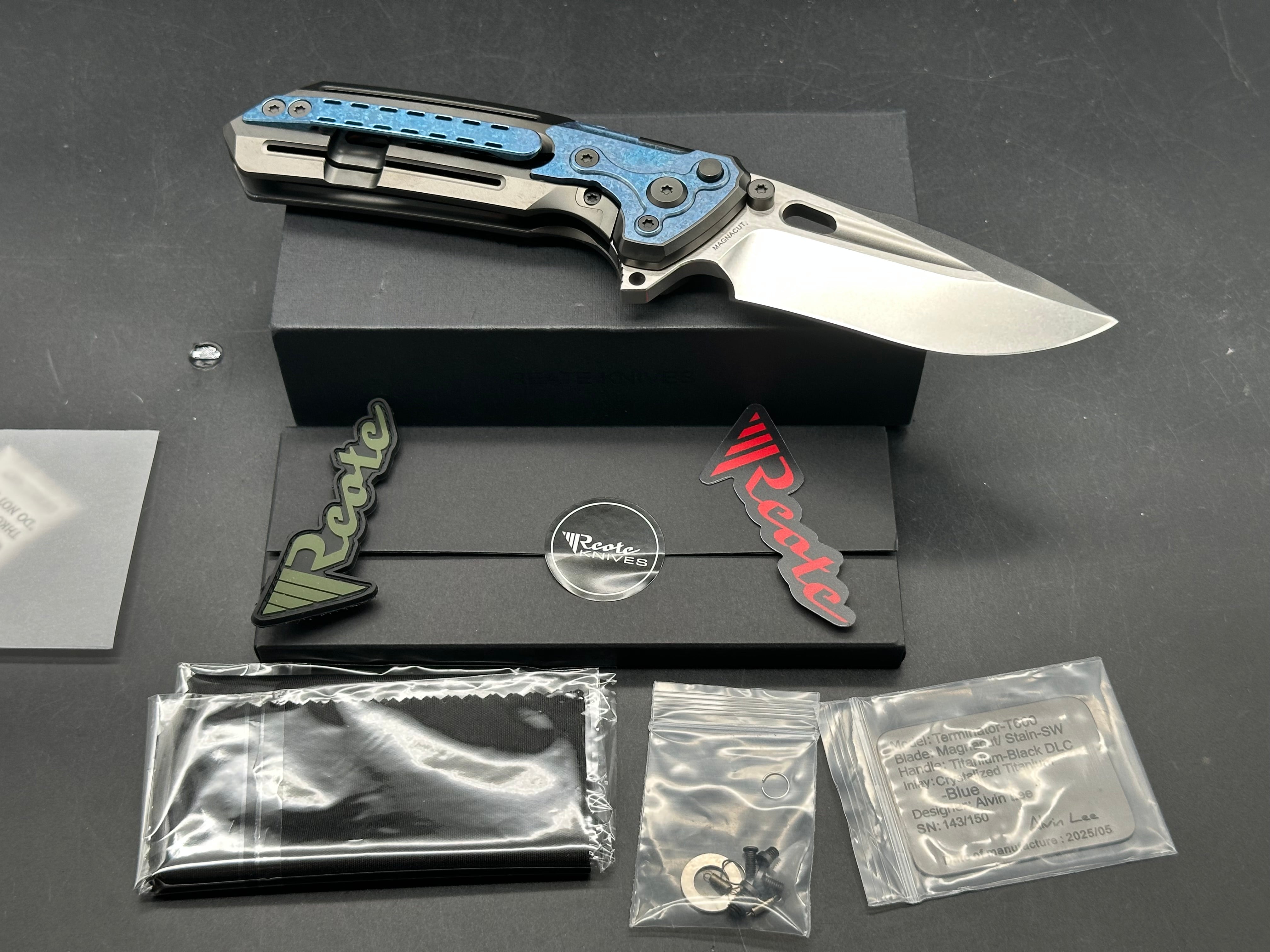 Reate Terminator T600 Framelock Titanium (3.75" Magnacut)