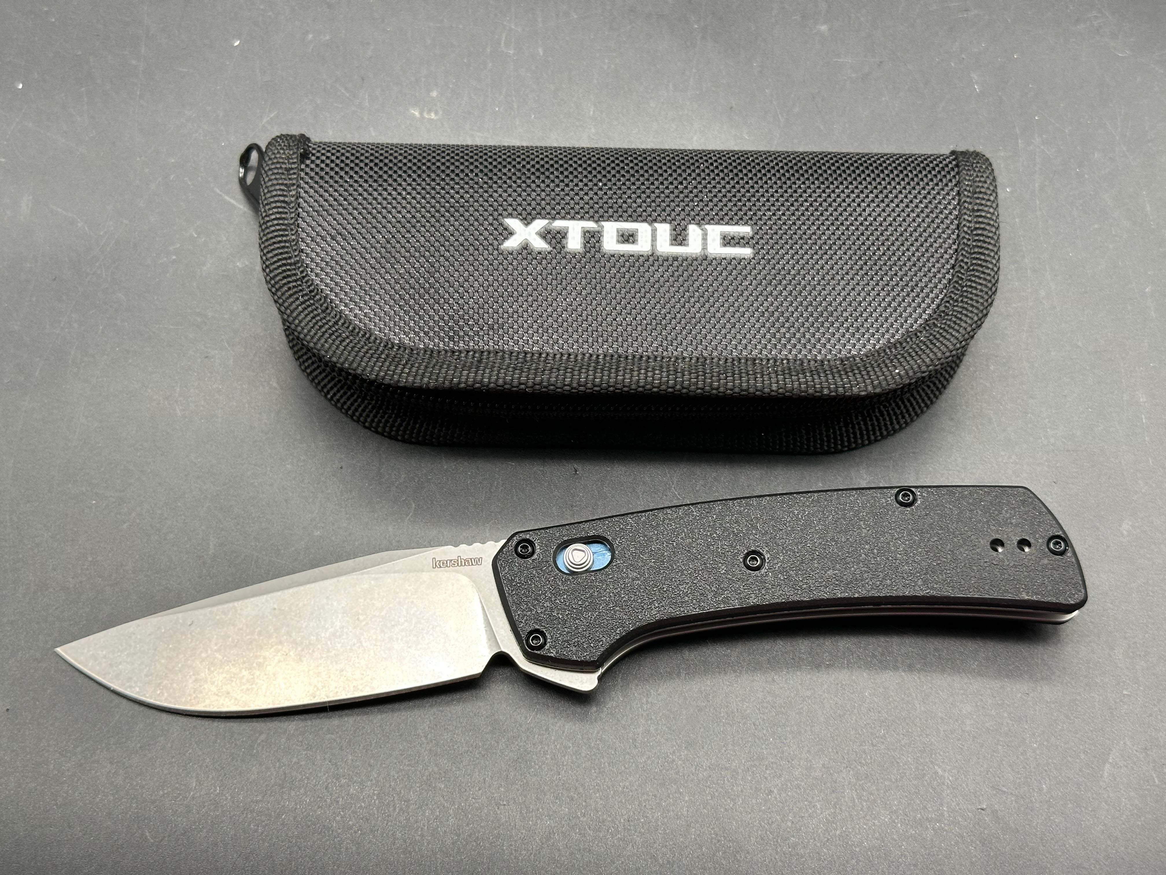 Kershaw Layup (Assist Opening), 3.4" D2 Stonewash Blade with Glass-Filled Nylon Handles