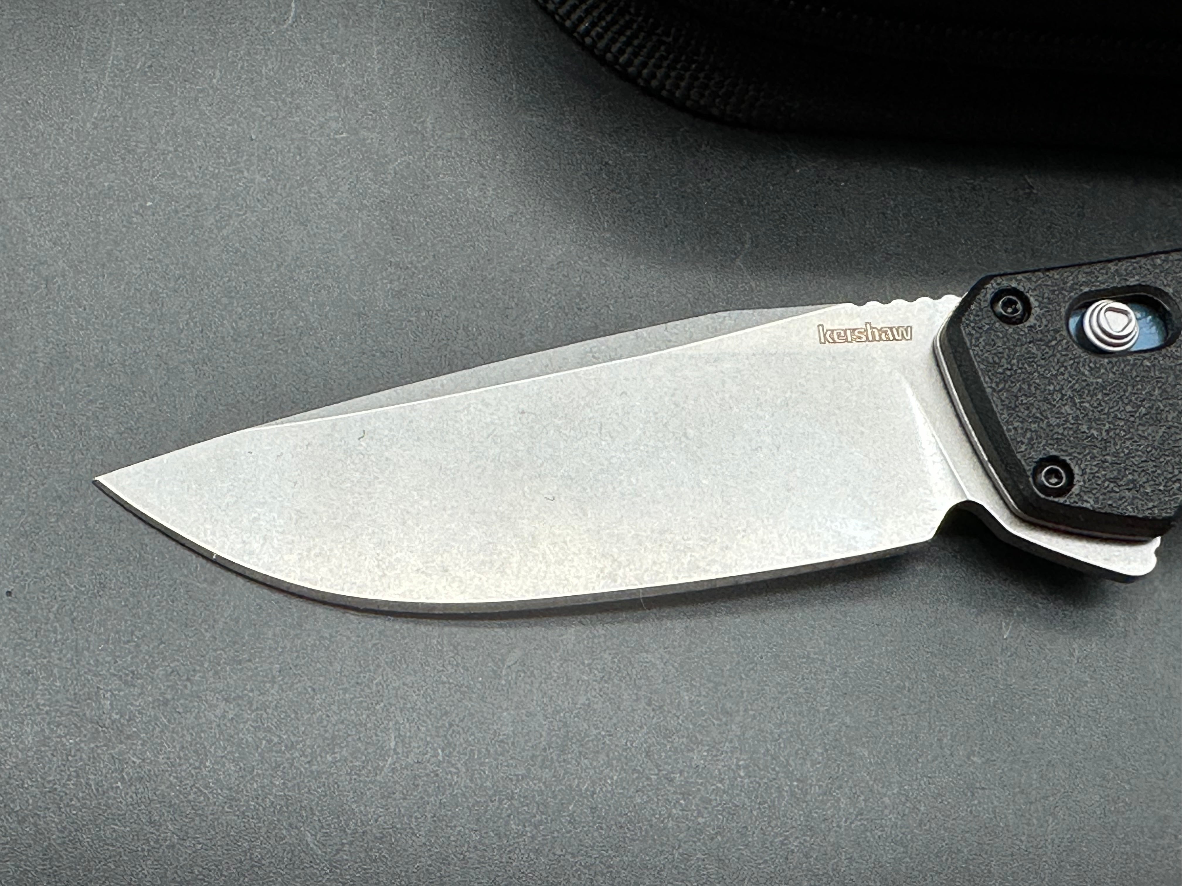 Kershaw Layup (Assist Opening), 3.4" D2 Stonewash Blade with Glass-Filled Nylon Handles