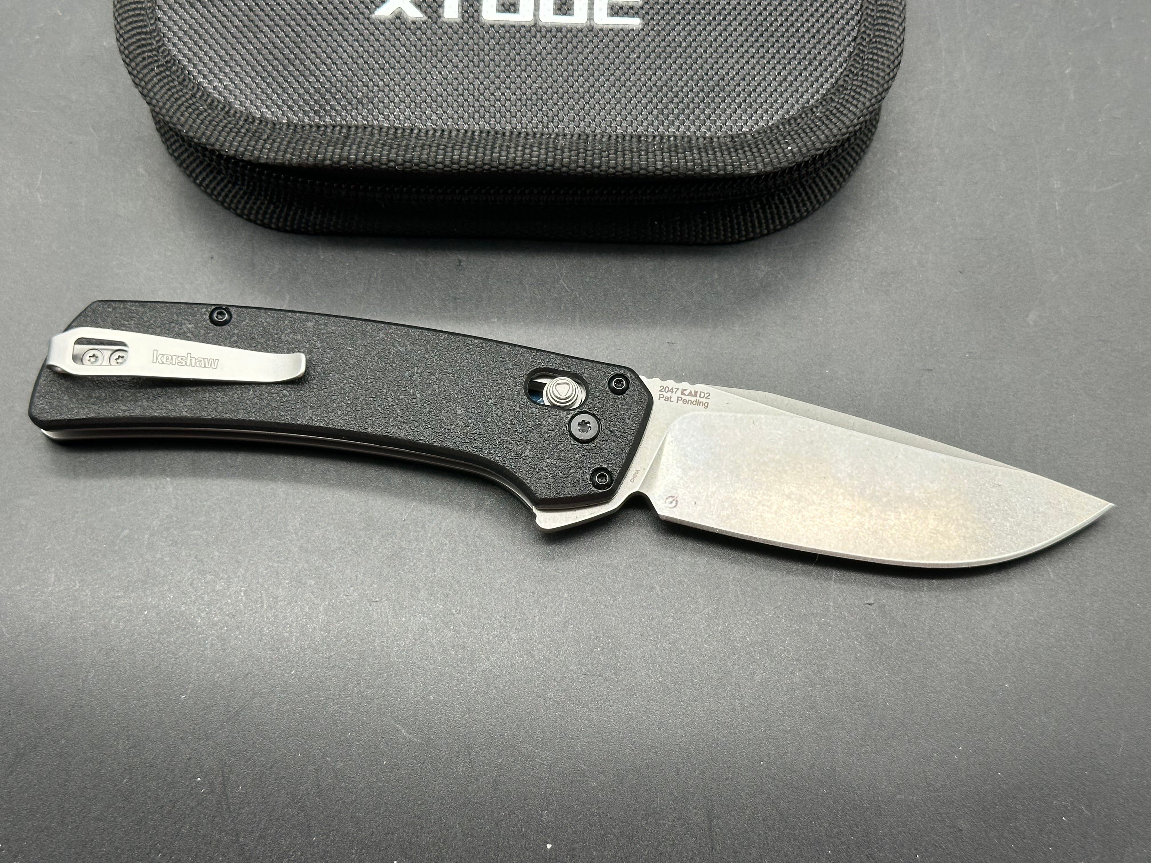 Kershaw Layup (Assist Opening), 3.4" D2 Stonewash Blade with Glass-Filled Nylon Handles