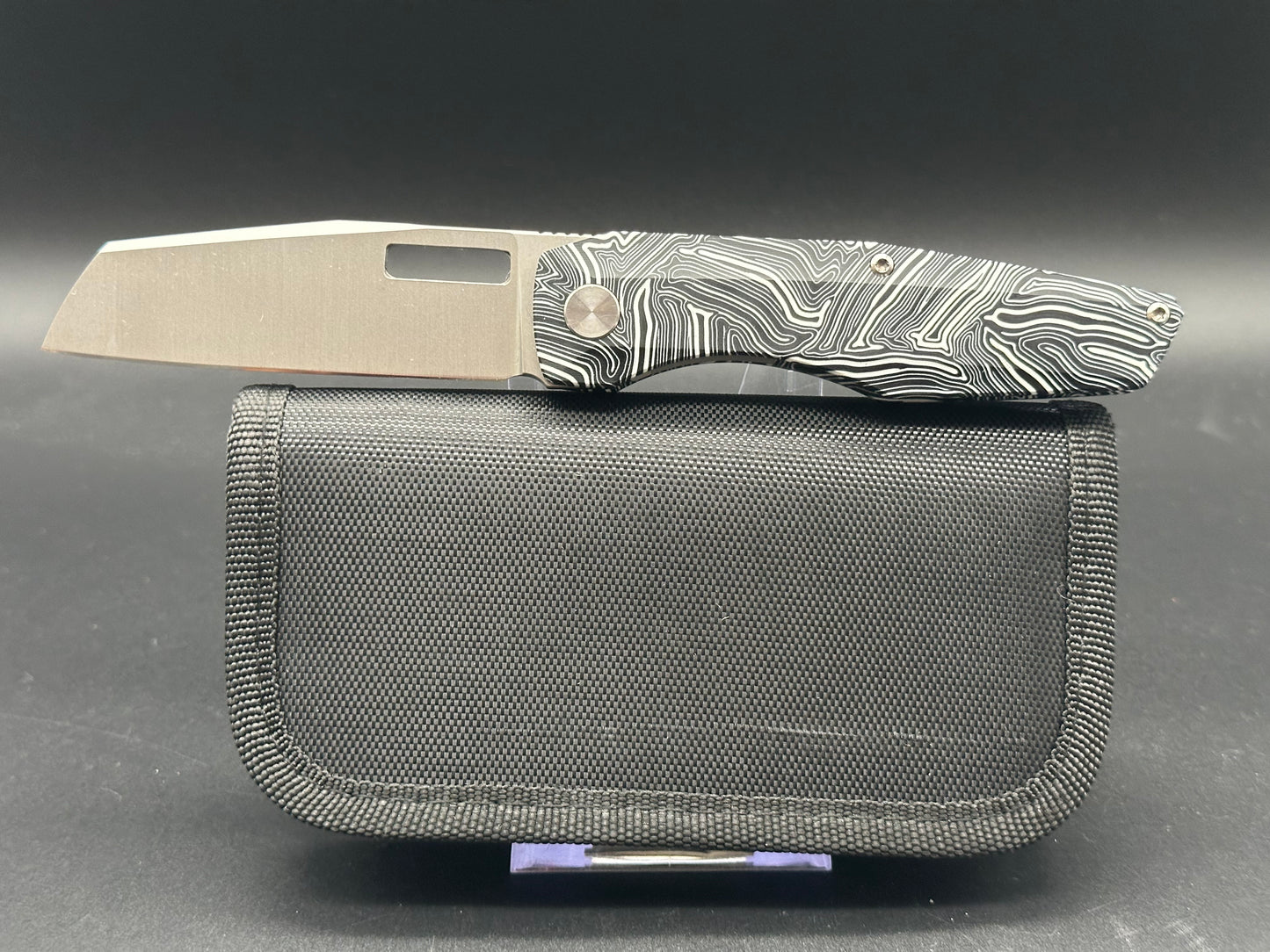 Vero Axon regrind- mod hole timascus clip & backspacer Gmascus scales