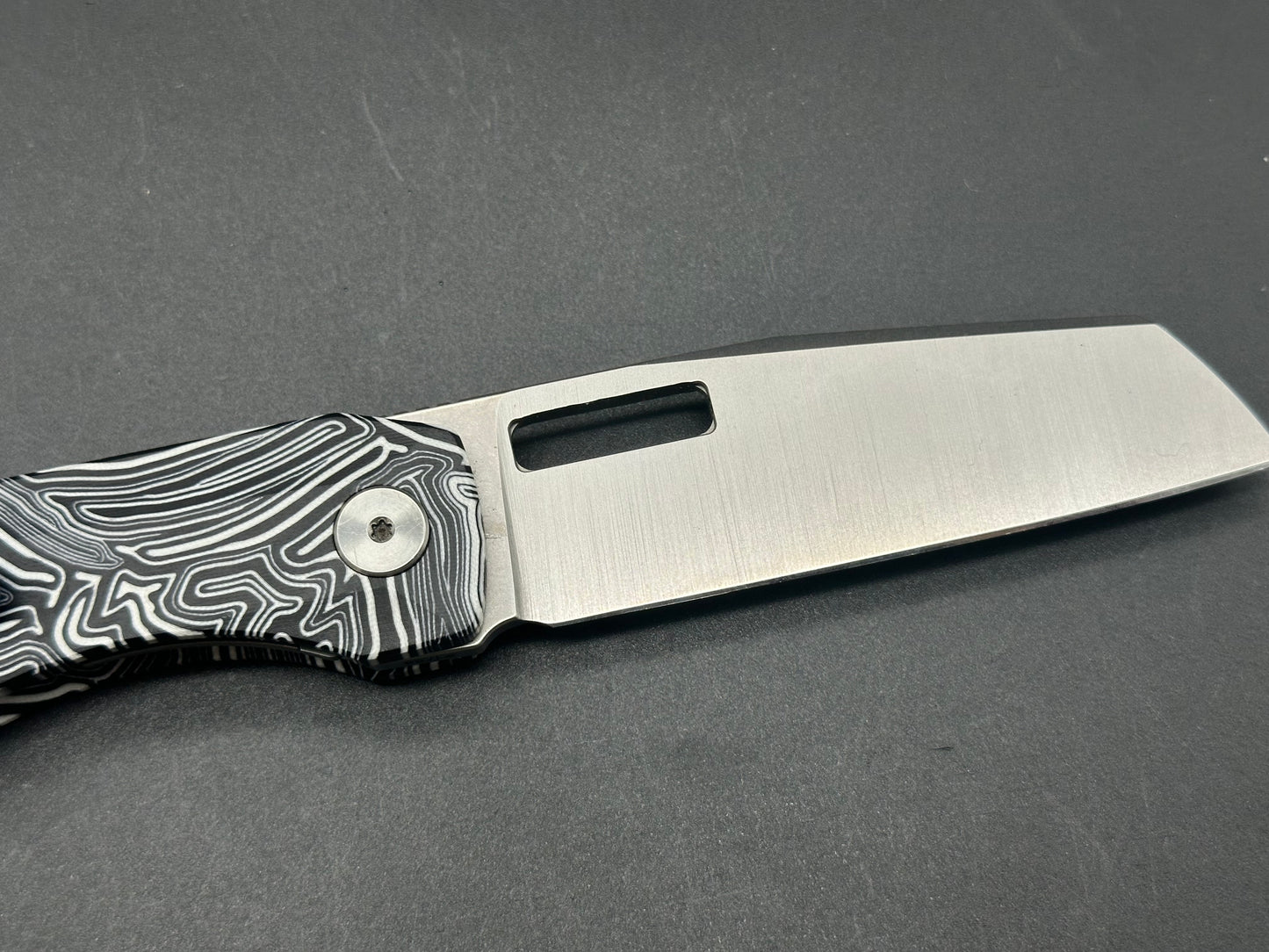 Vero Axon regrind- mod hole timascus clip & backspacer Gmascus scales