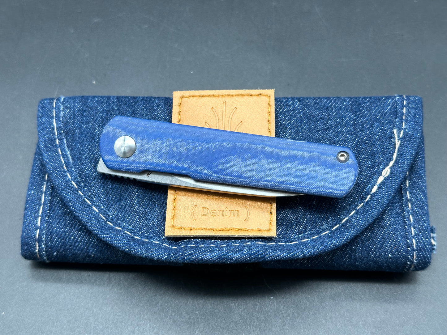 Kizer Feist Liner Lock Knife Denim Micarta (2.8" Stonewash)