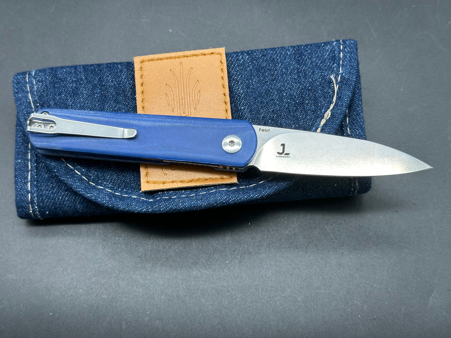 Kizer Feist Liner Lock Knife Denim Micarta (2.8" Stonewash)