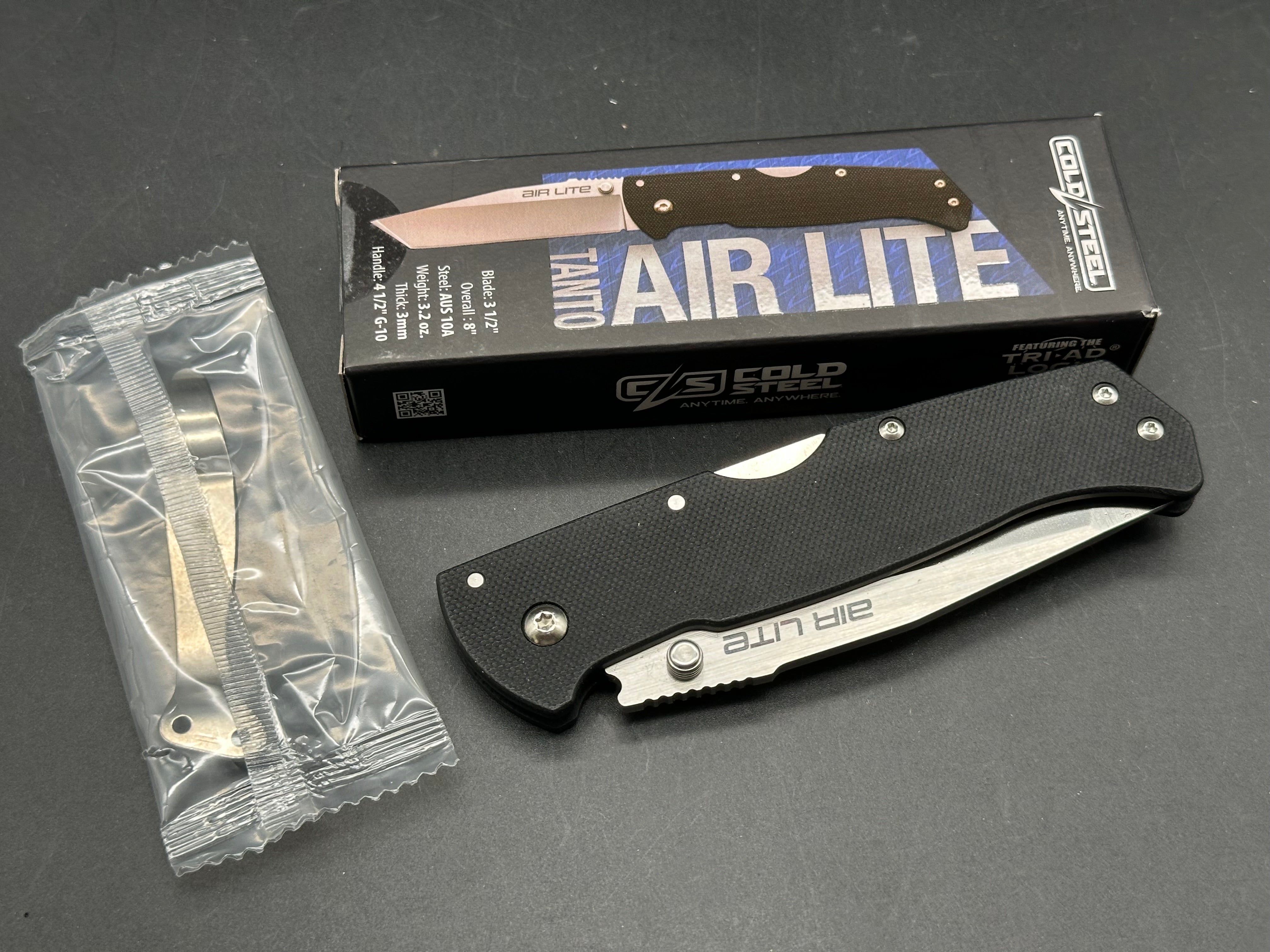 COLD STEEL AIR LITE TANTO AUS10A 3.5" G-10 