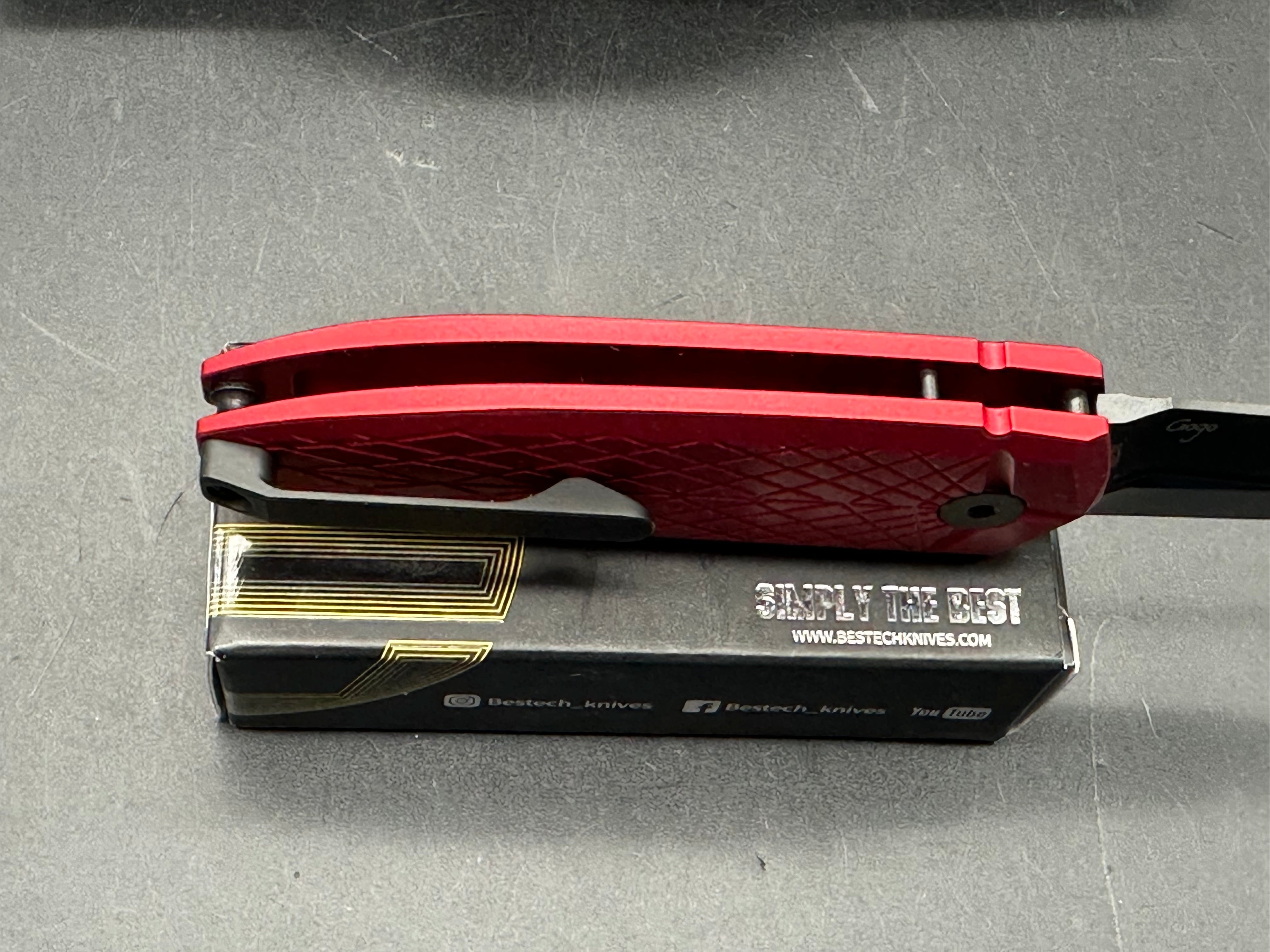 Bestech QUQU black with 14C28N blade (includes Kizer denim knife roll)