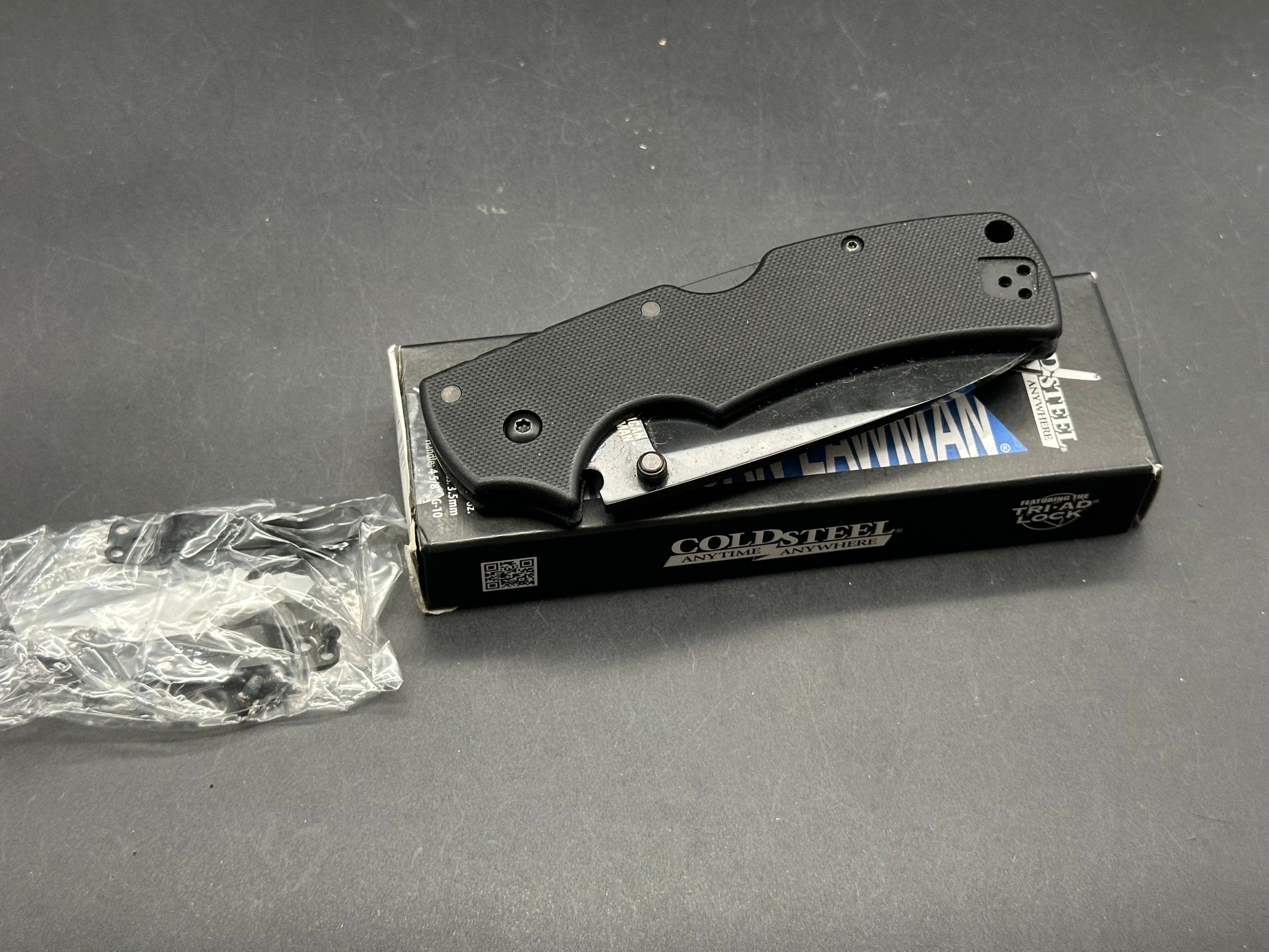 COLD STEEL AMERICAN LAWMAN 3.5" S35VN G-10 / DEEP CARRY CLIP