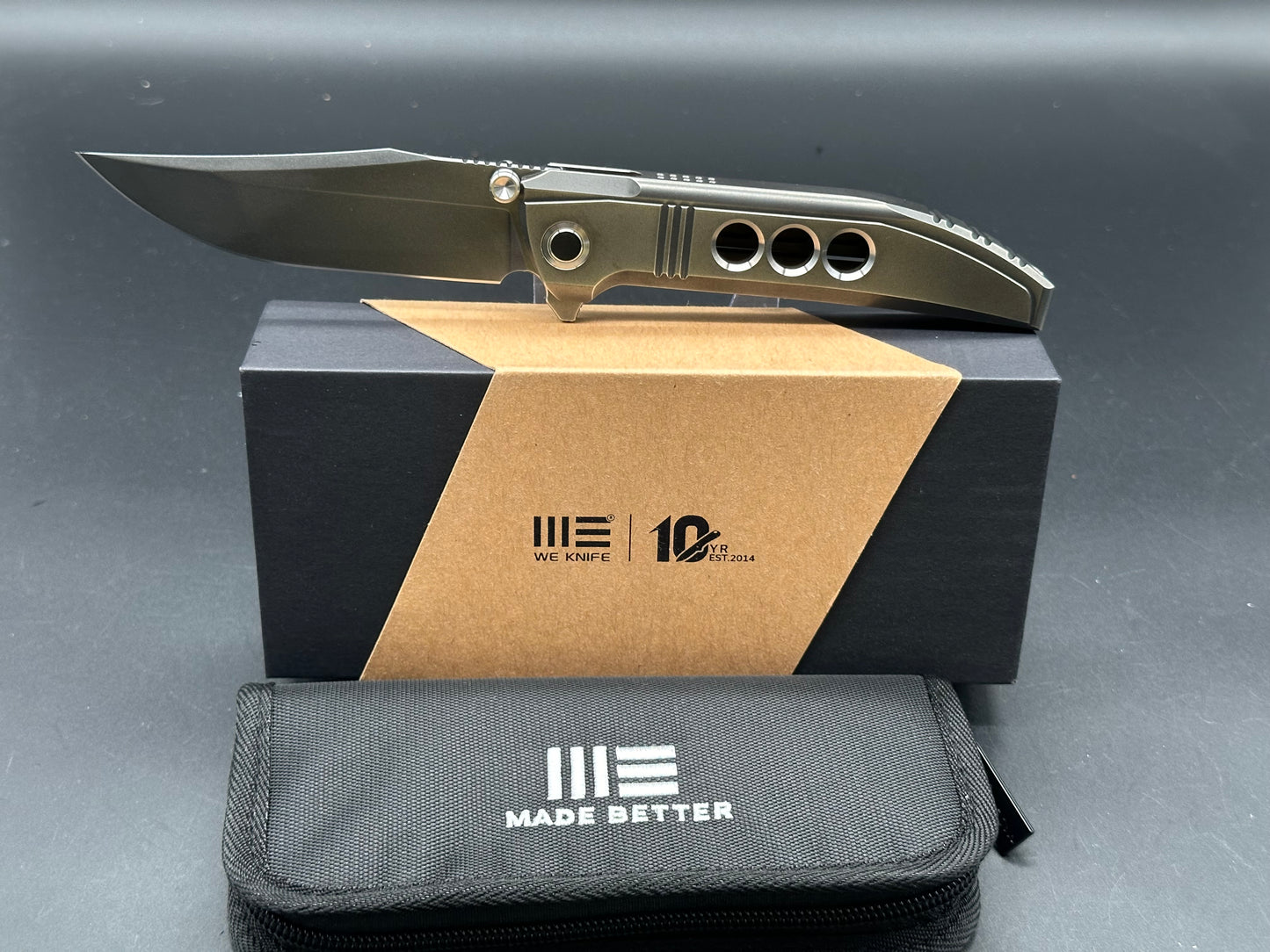 WE Knife Co. Ezinta Frame Lock Knife Gray Titanium (3.9" Gray M390)