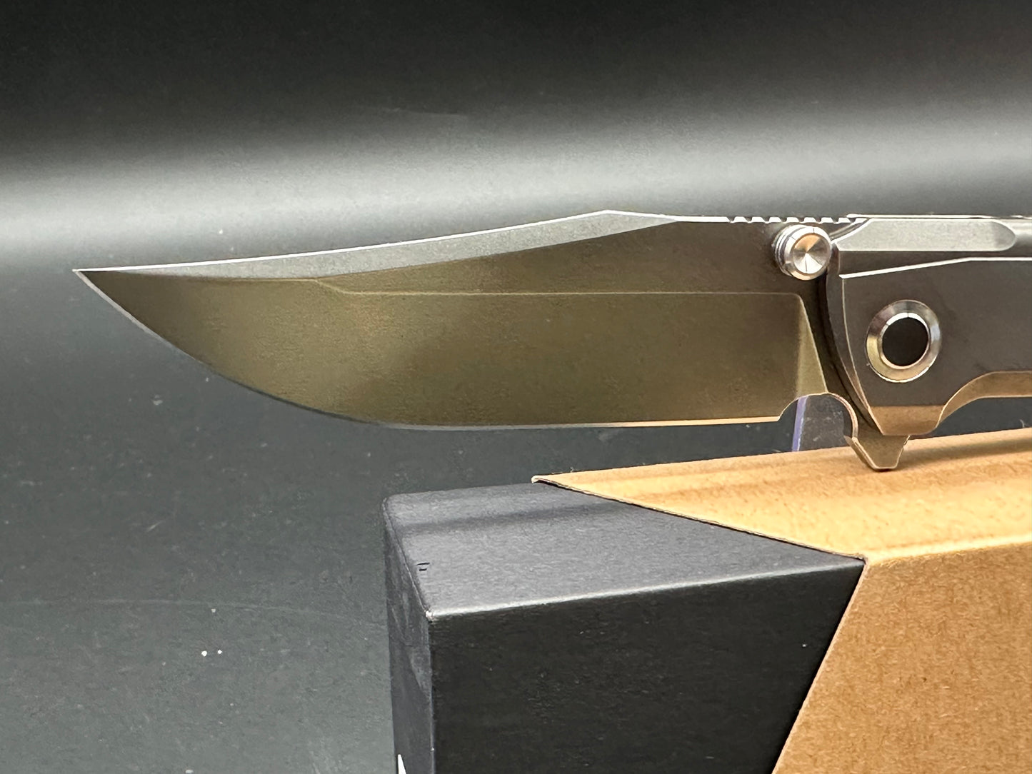 WE Knife Co. Ezinta Frame Lock Knife Gray Titanium (3.9" Gray M390)