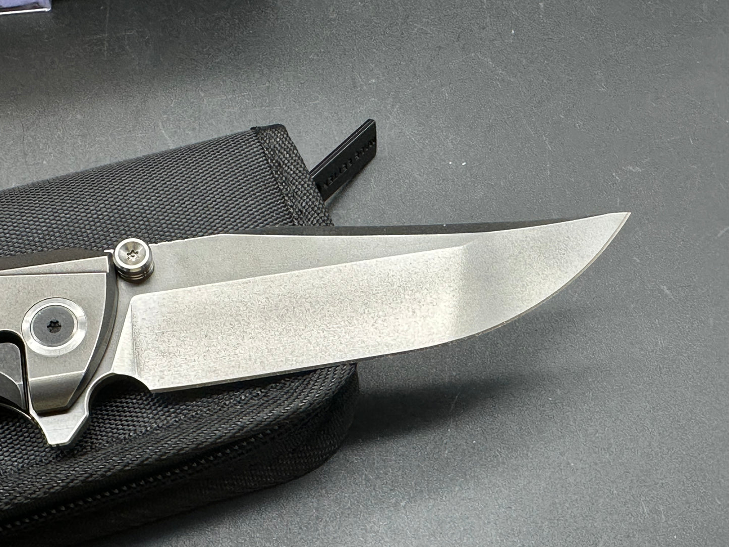 WE Knife Co. Ezinta Frame Lock Knife Gray Titanium (3.9" Gray M390)