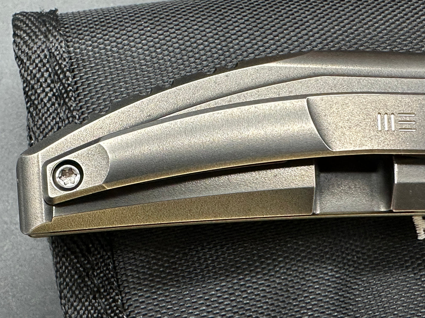 WE Knife Co. Ezinta Frame Lock Knife Gray Titanium (3.9" Gray M390)