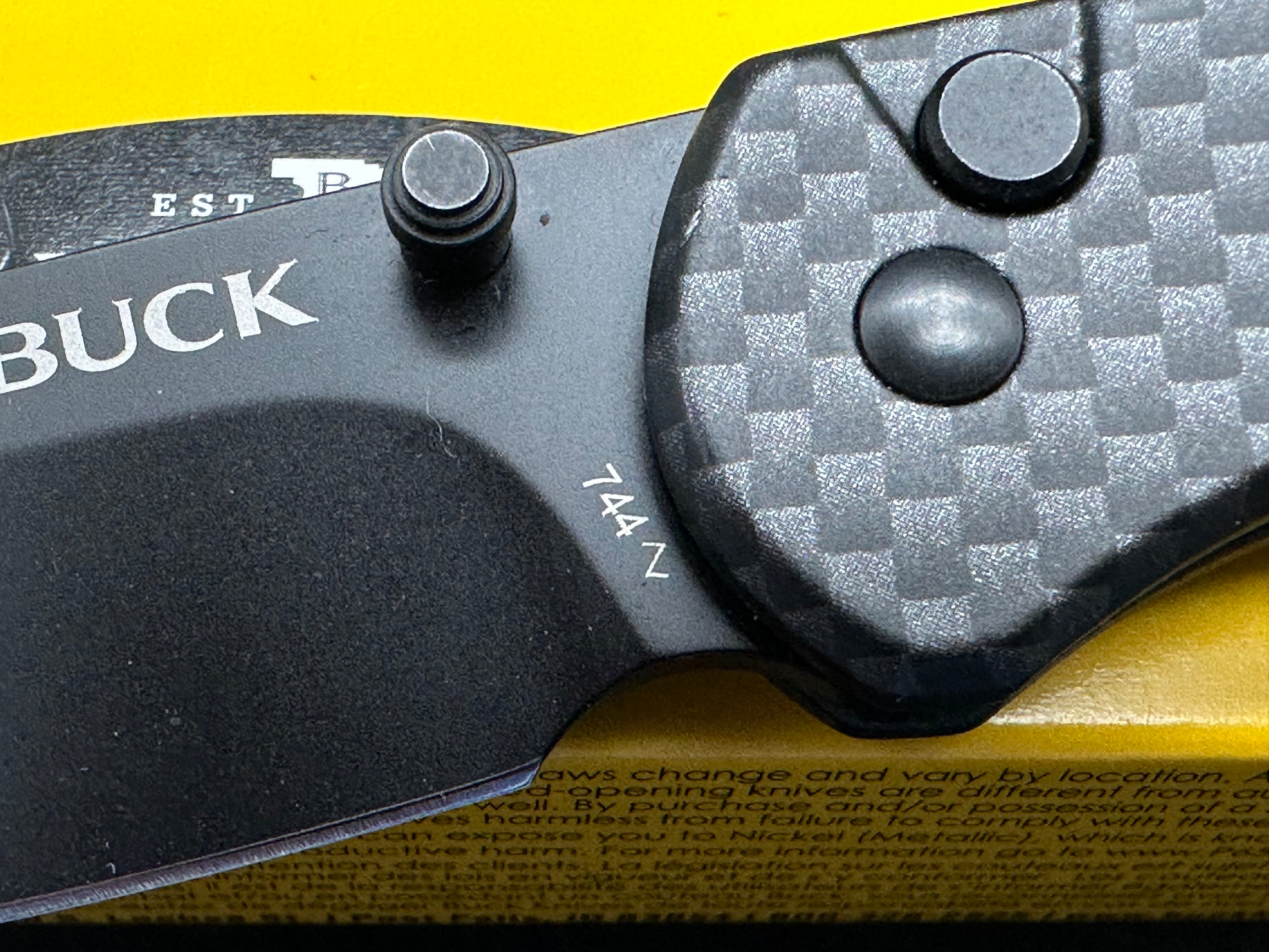 Buck Knives 744 Sovereign Button Lock Knife Black Steel (3.2" Black)