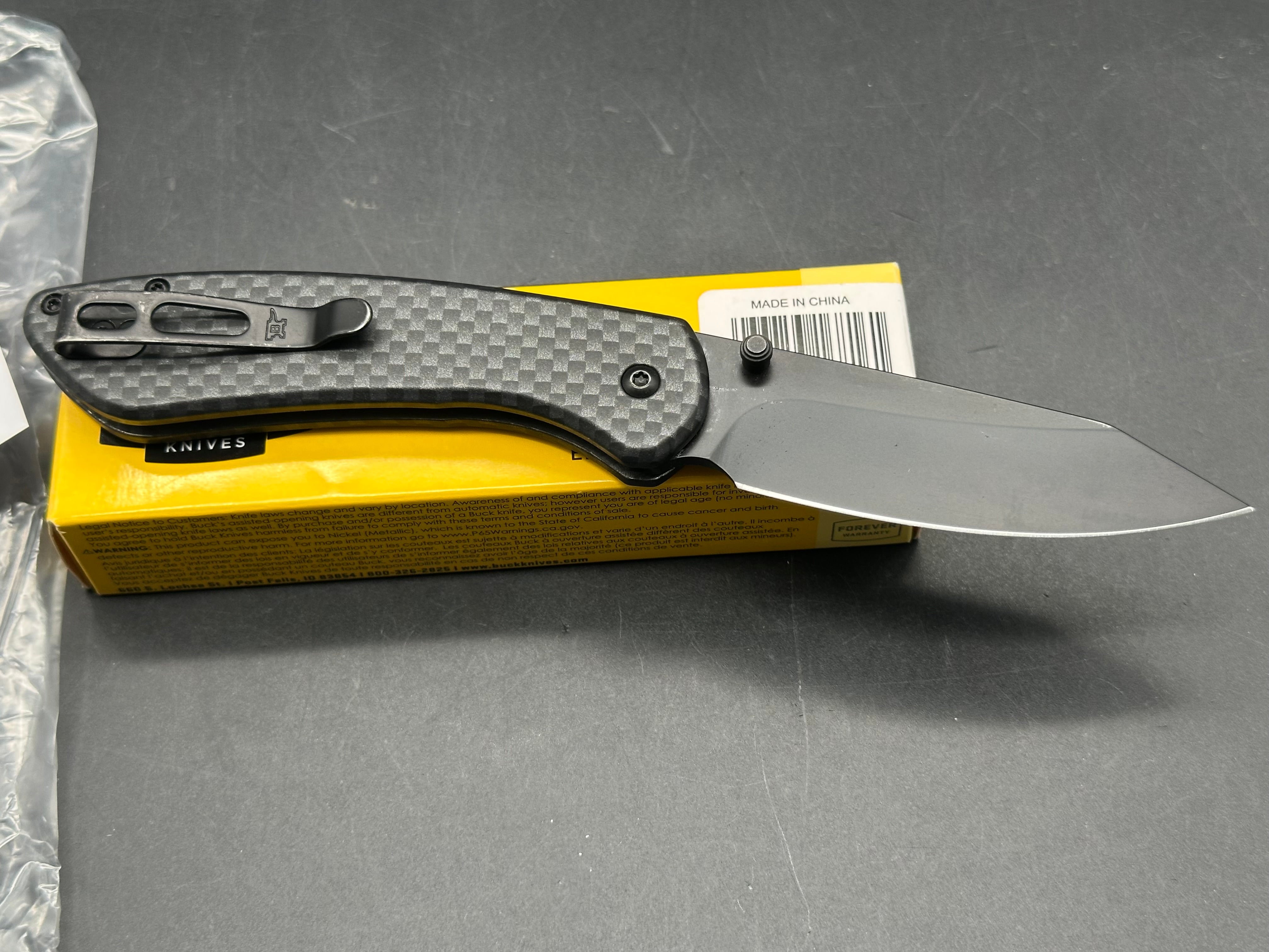 Buck Knives 744 Sovereign Button Lock Knife Black Steel (3.2" Black)