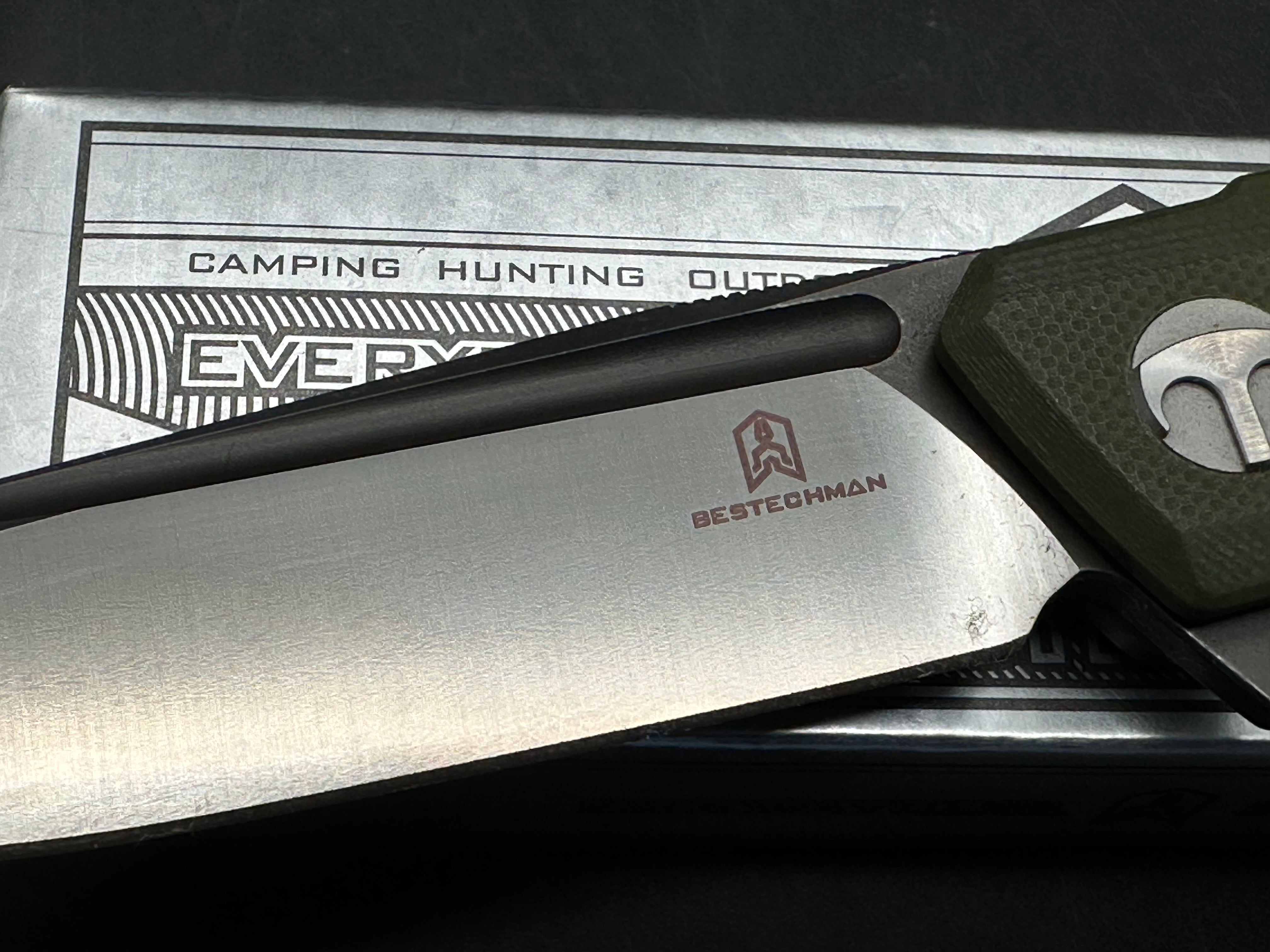 Bestechman Dundee Liner Lock Knife G-10 OD Green (3.3" Two Tone)