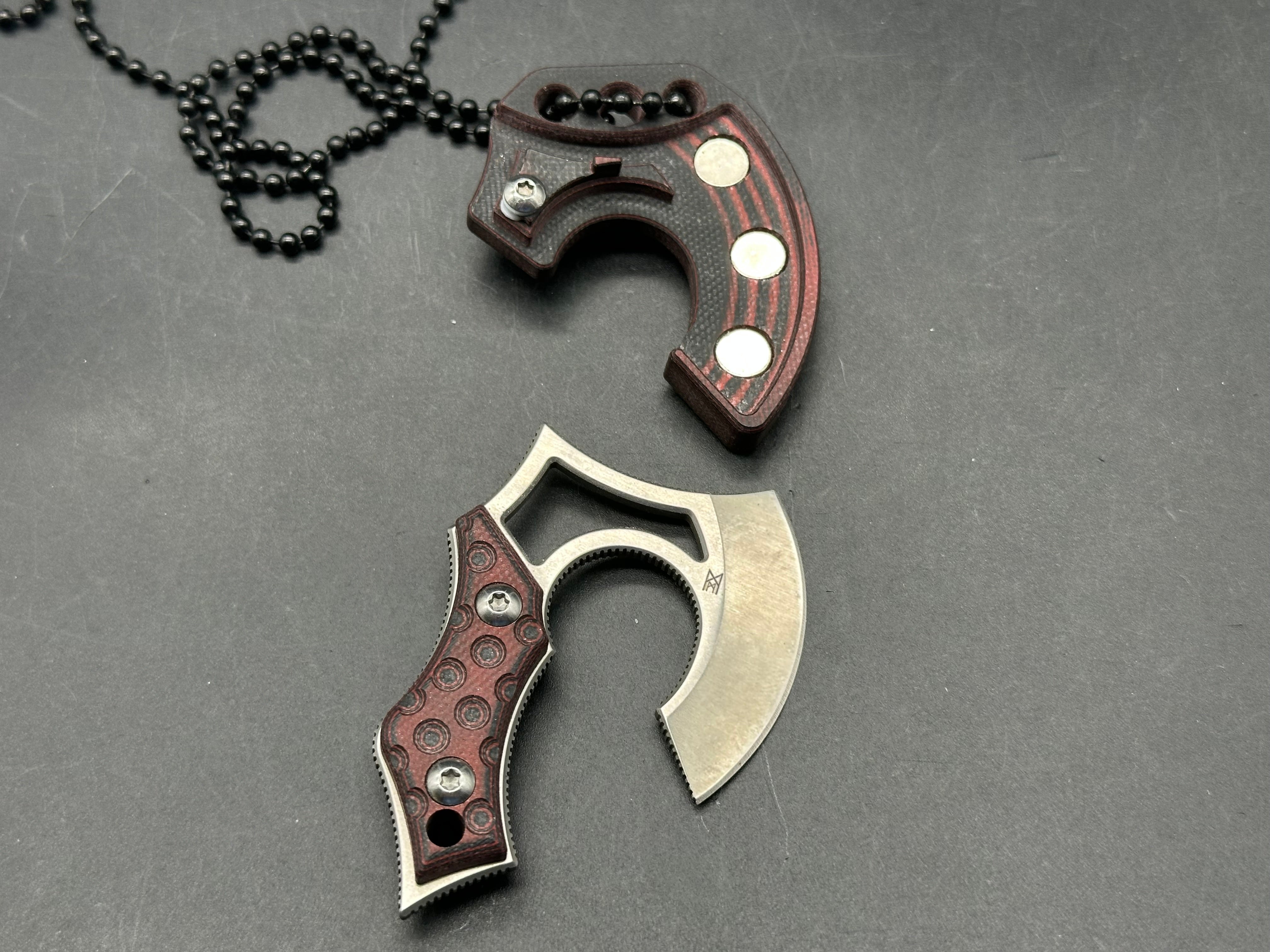 Midgards Messer Nori Nano V2 (Red G10)