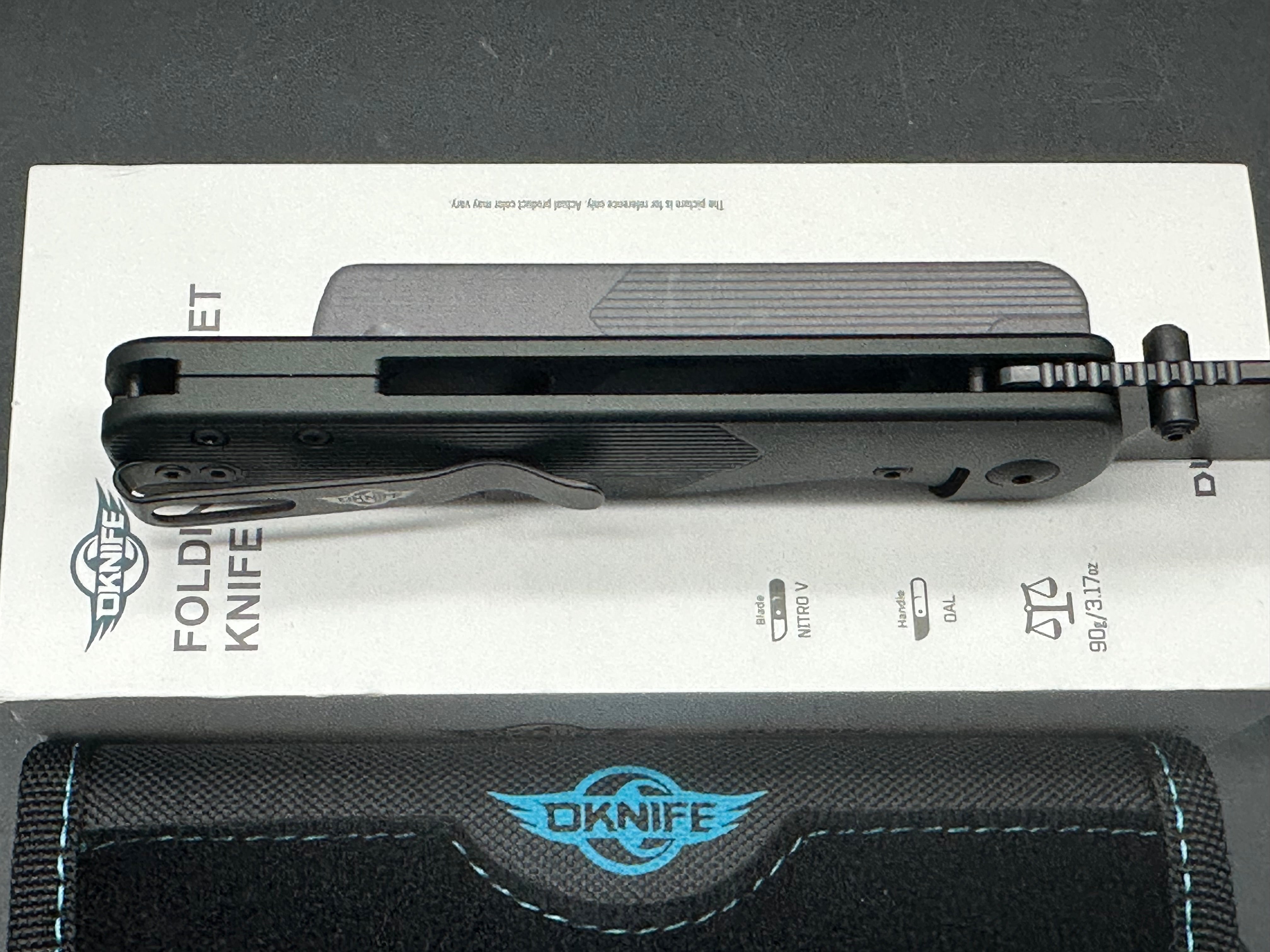Oknife Duron Stealth Grey OAL handle w/Nitro V blade