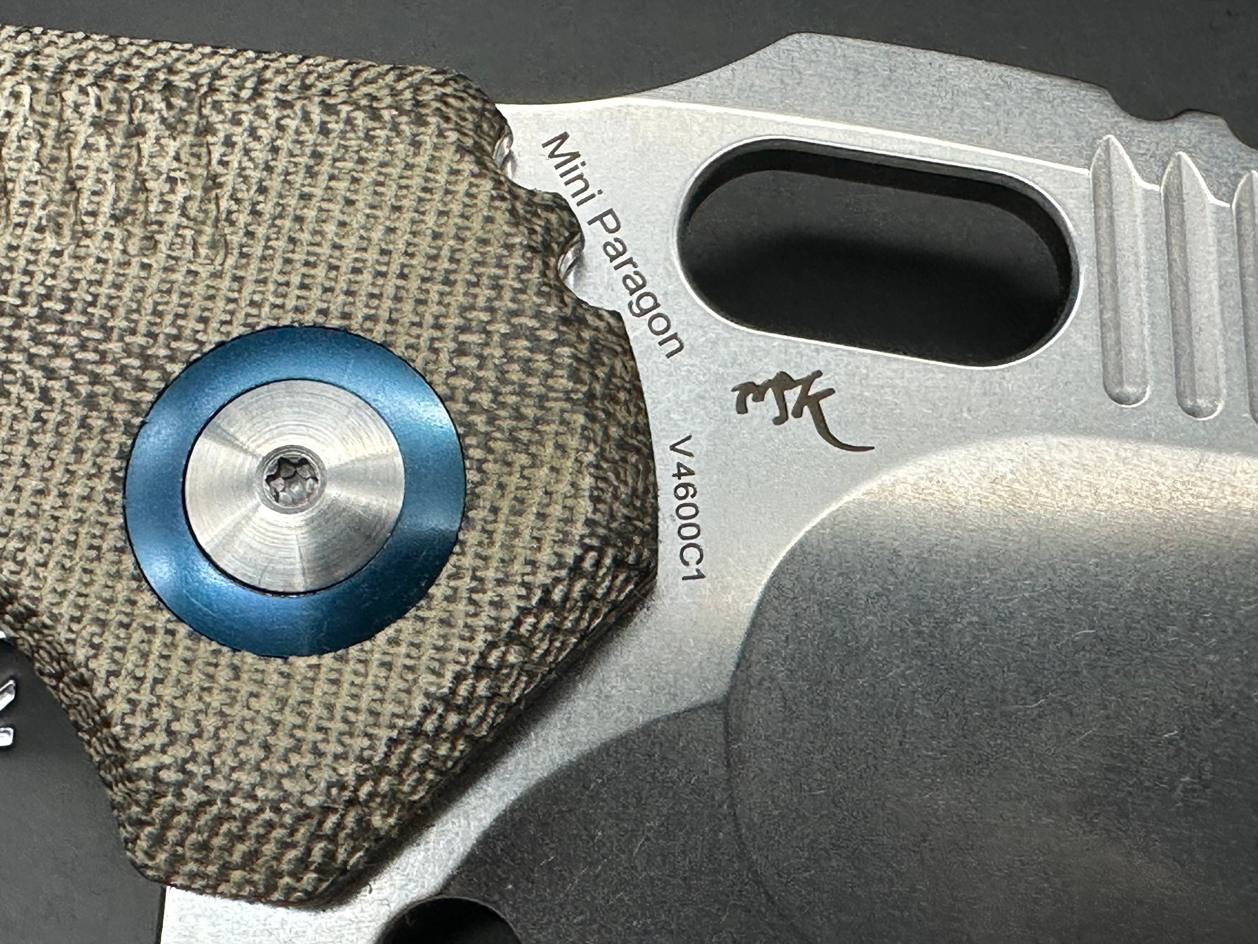 KIZER MINI PARAGON 3.43" MICARTA 154CM