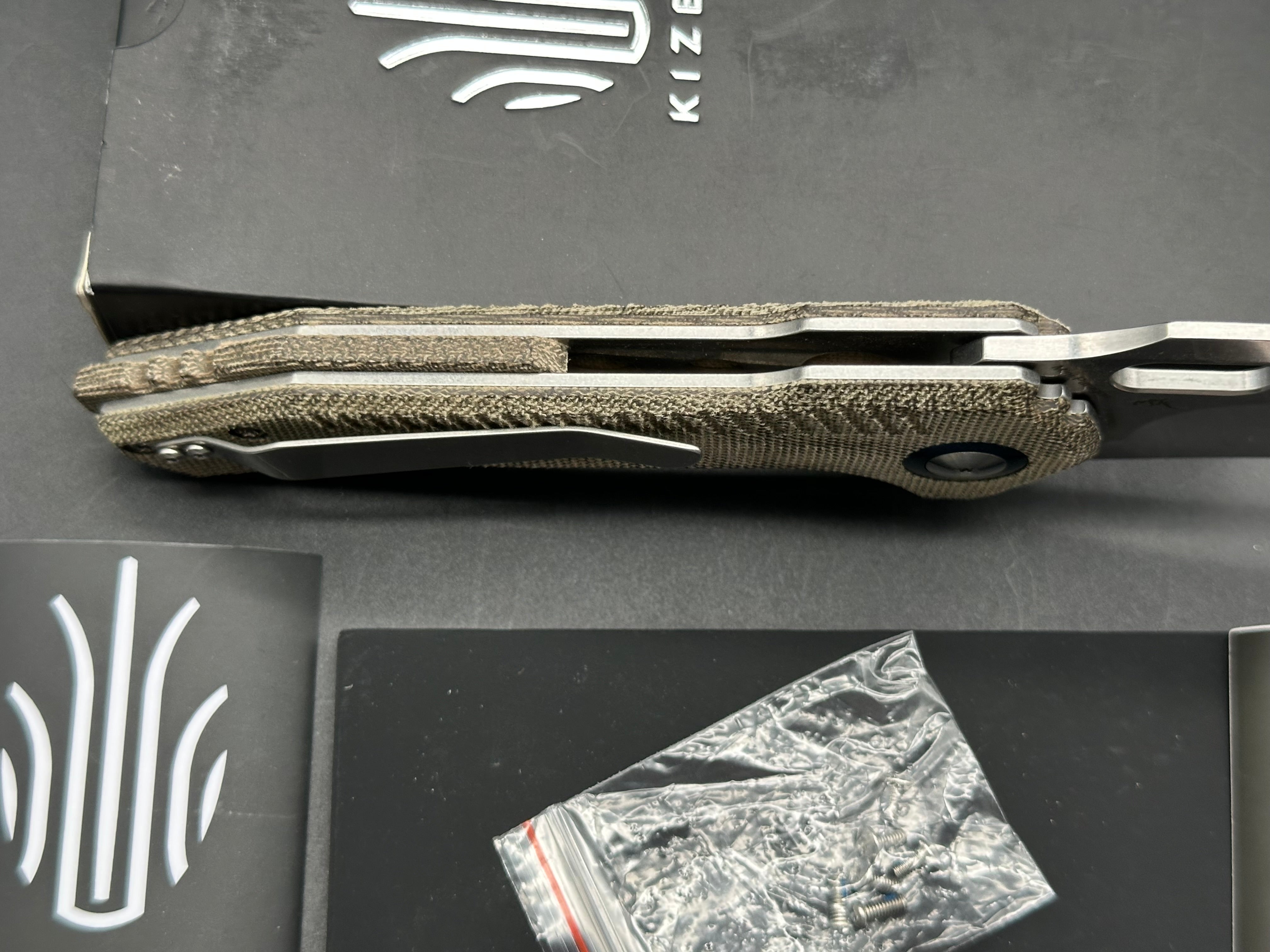 KIZER MINI PARAGON 3.43" MICARTA 154CM