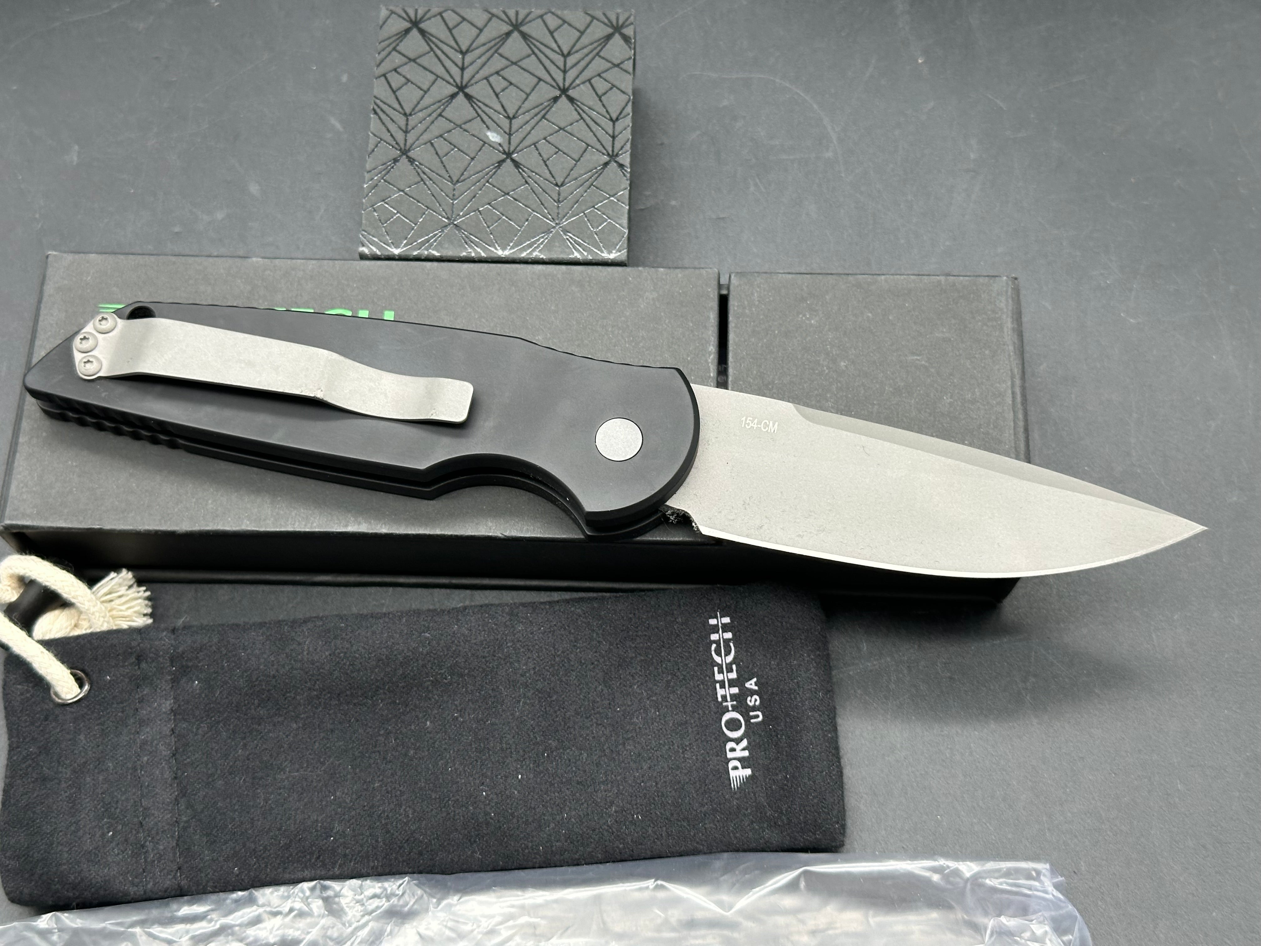 Pro-Tech TR-3 SWAT Tactical Response Automatic Knife Black Aluminum (3.5" Black)