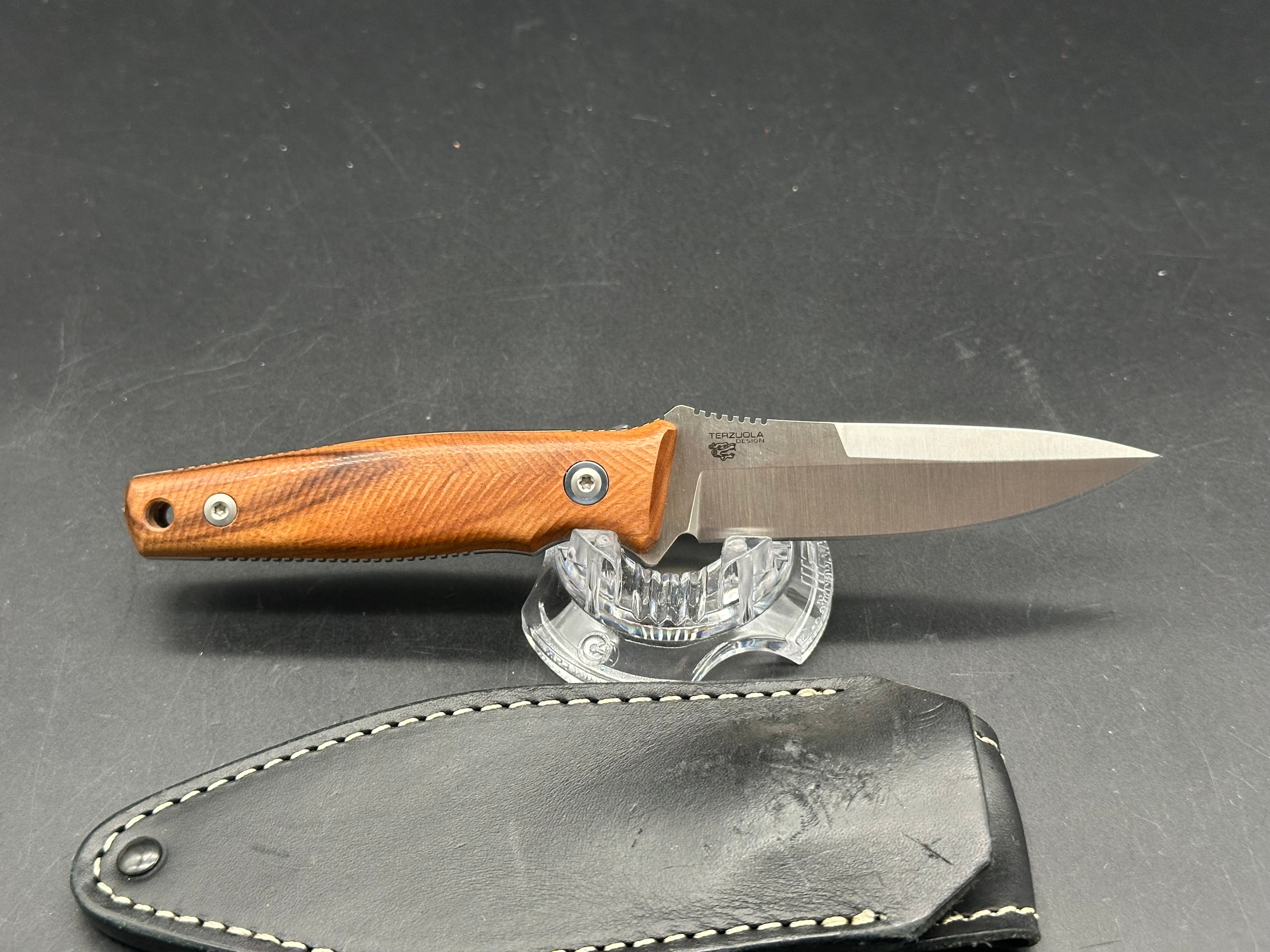 MKM Terzuola TPF Defense MagnaCut Fixed Blade Knife Santos Wood (3.8" SW)