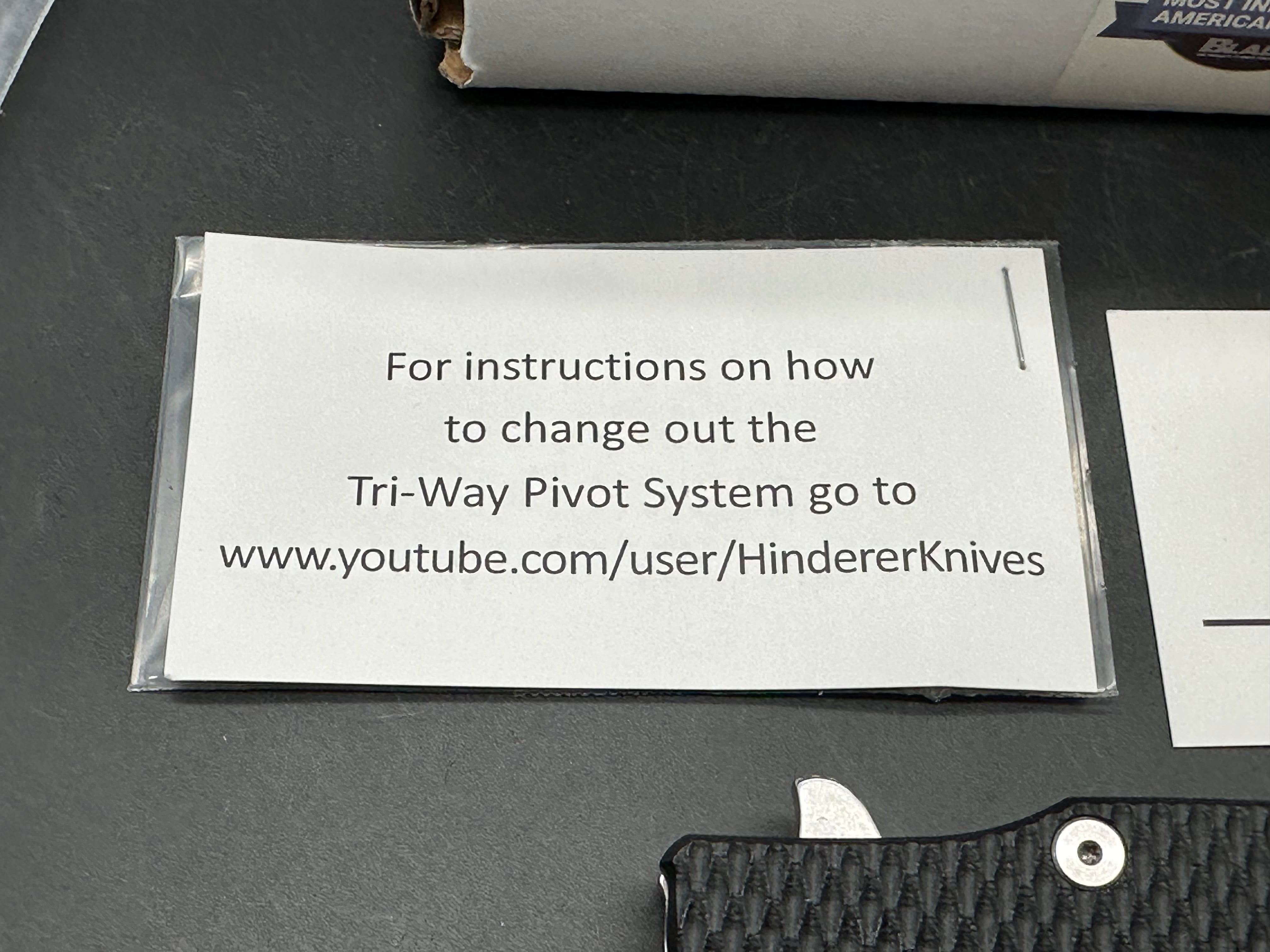Hinderer Eklipse black G10/titanium S45VN Harpoon Tanto Tri-way pivot