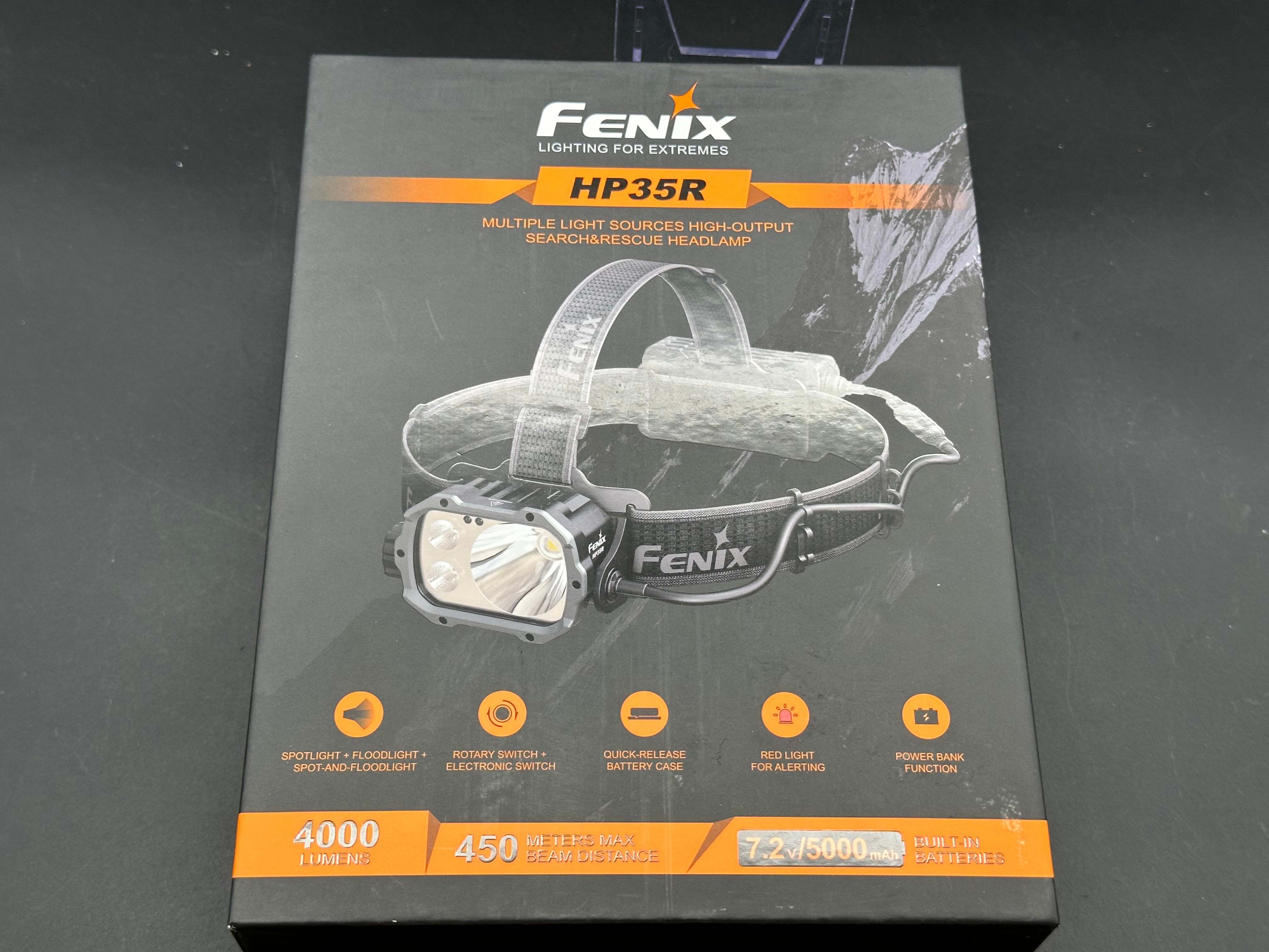 Fenix HP35R Headlamp 10,000mah Battery 4000 Lumens