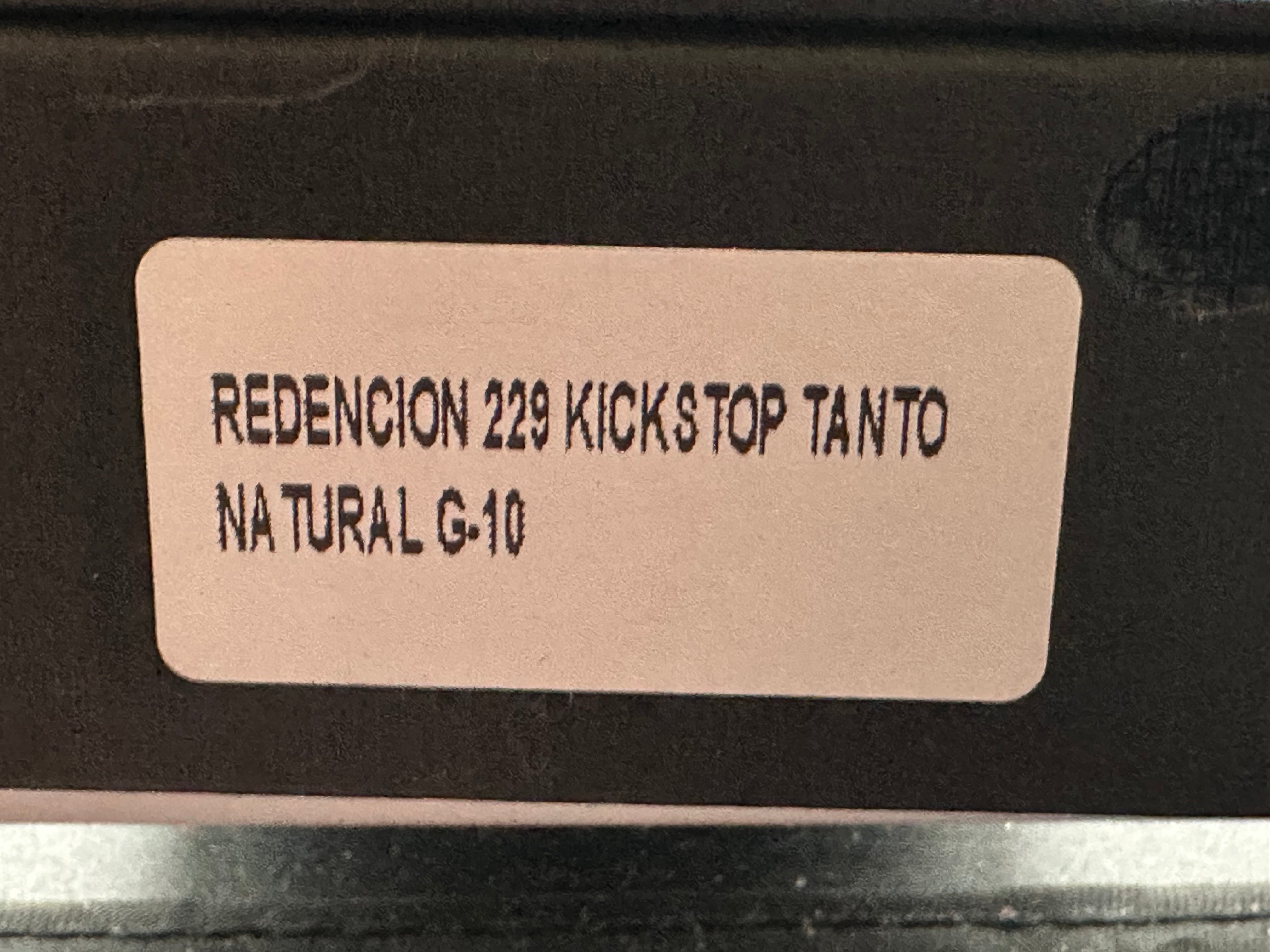 CHAVES 229 REDENCiON TANTO KICKSTOP (NATURAL G-10) G-1O/Ti