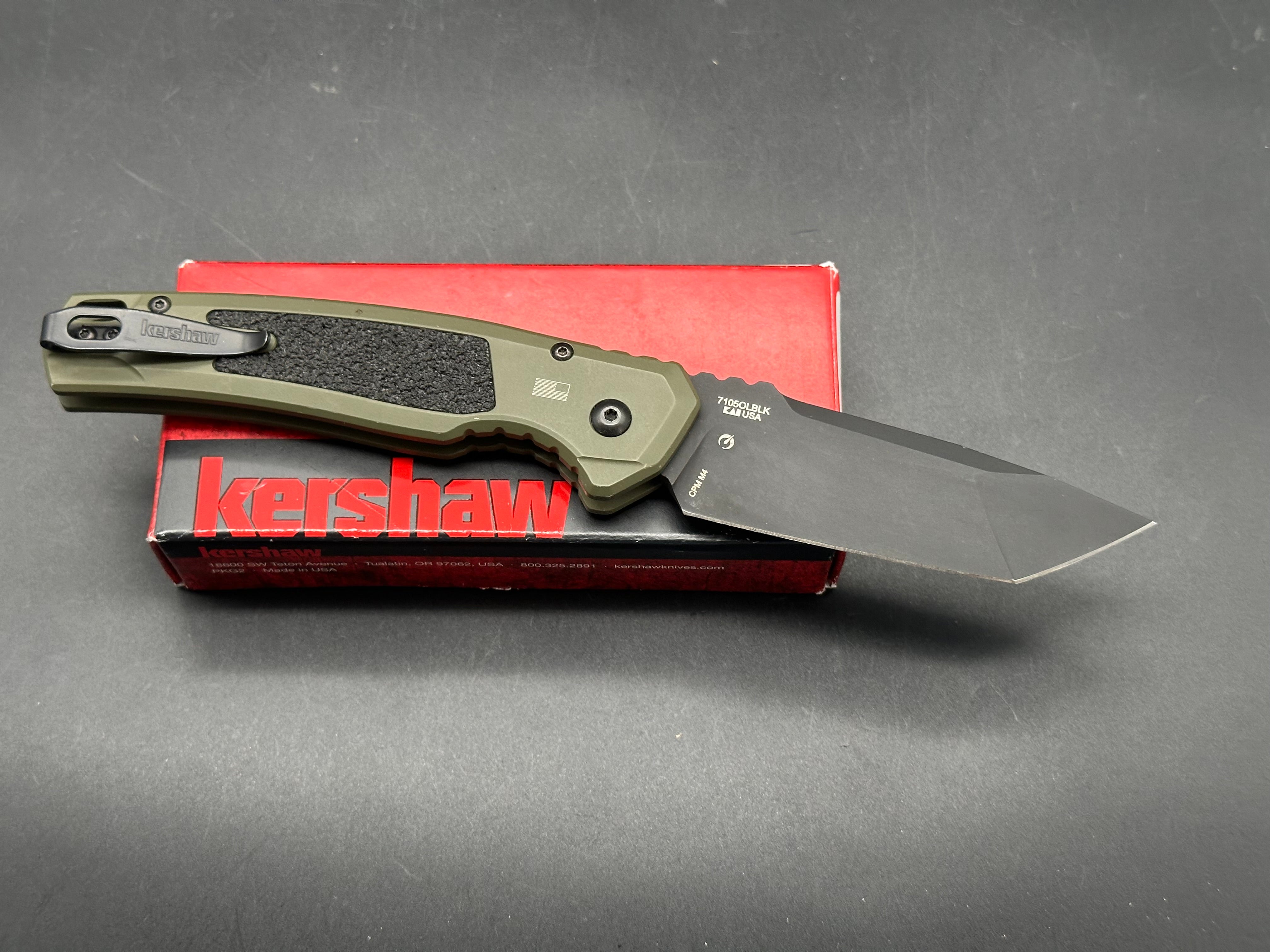 Kershaw Launch 16 Tactical Automatic Knife OD Green (3.4" Black M4)