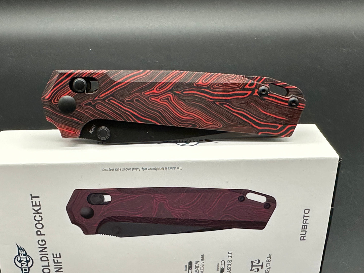 Olight Rubato Black and Red Gmascus