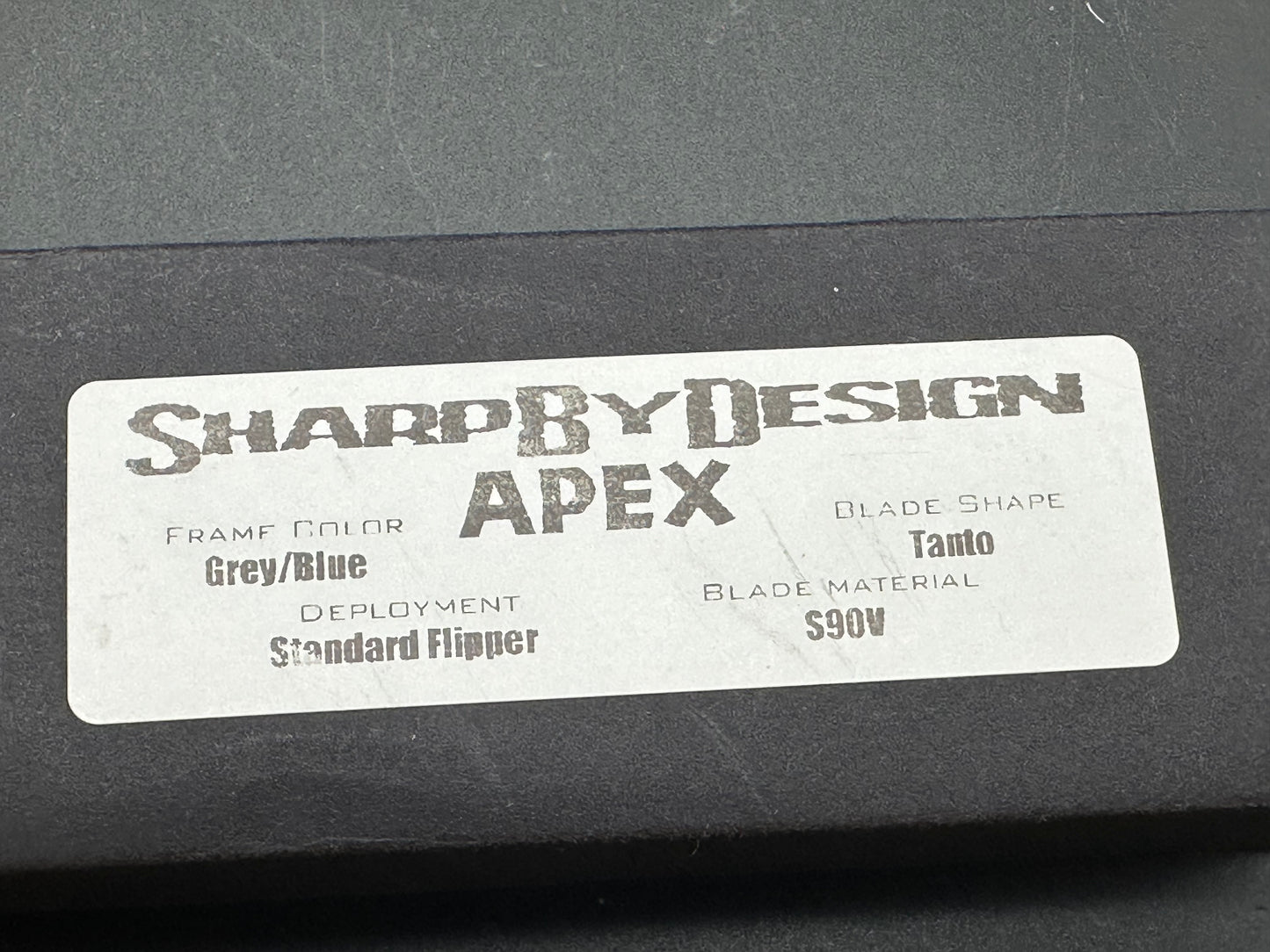 Sharp By Design Apex Titanium handle w/S90V blade