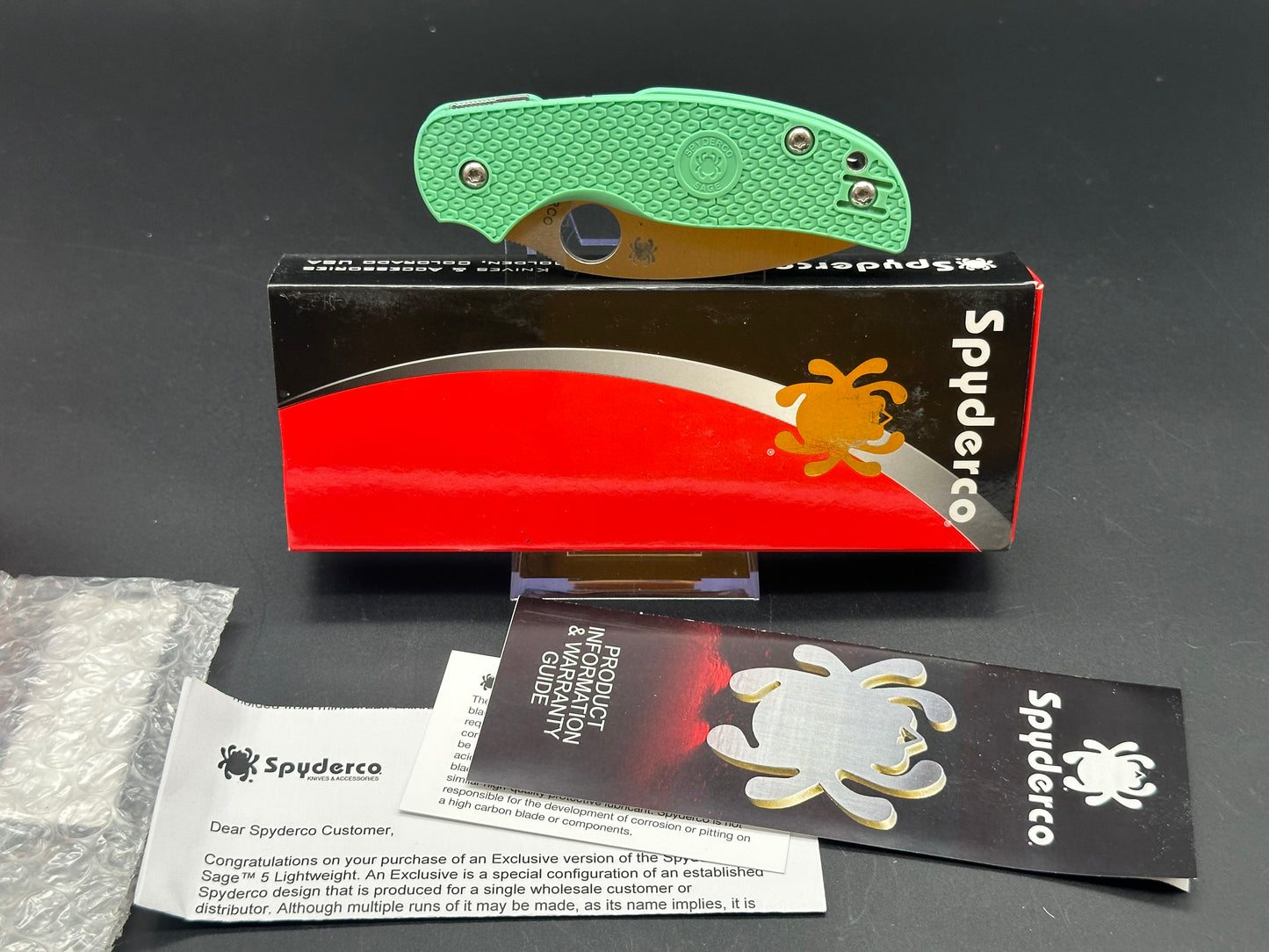 Spyderco Sage 5 Lightweight Compression Lock Knife Mint FRN (3" Satin M4) BHQ