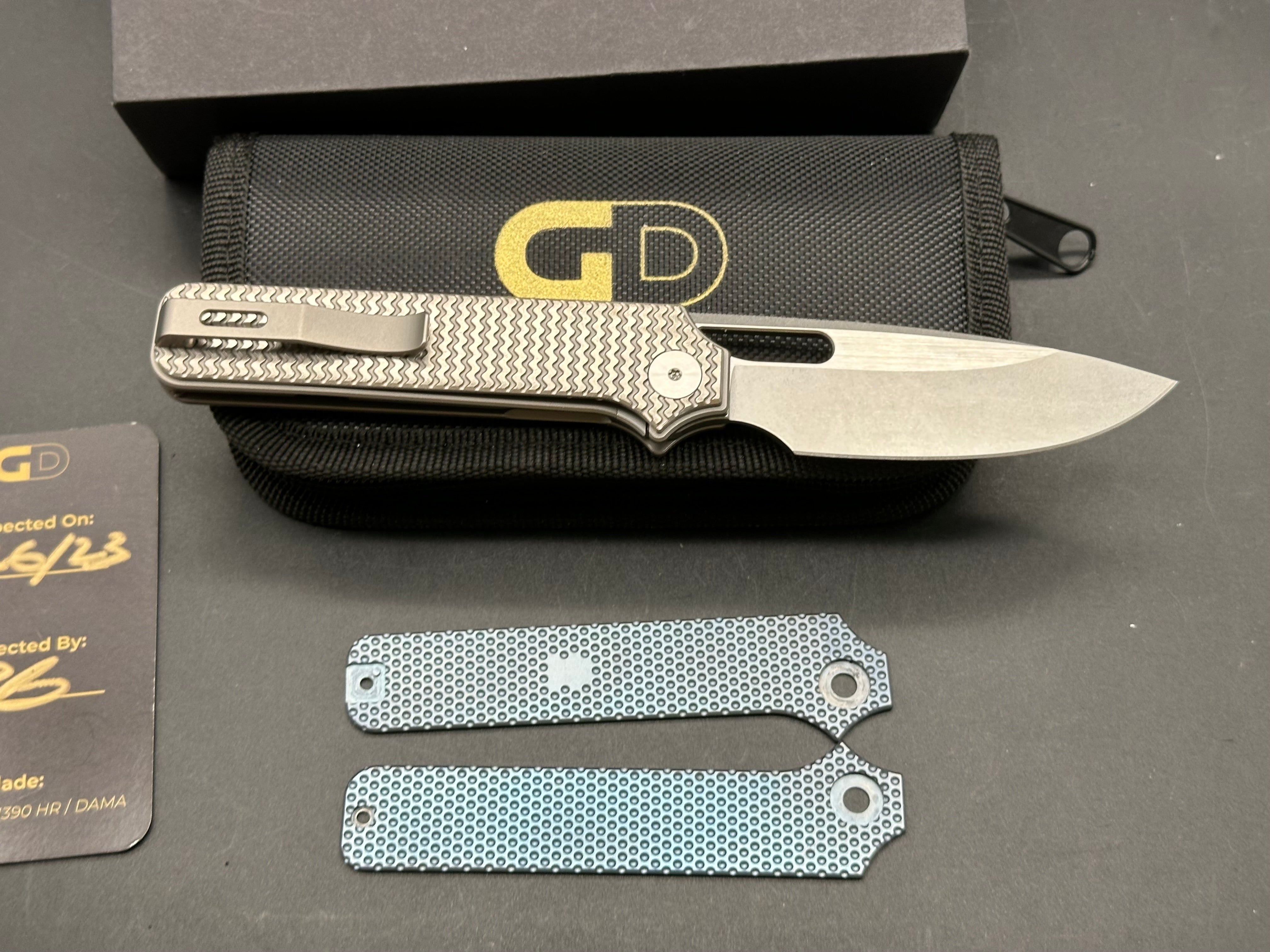 Golden Designworks Standard Blue Dimpled Ti Scale