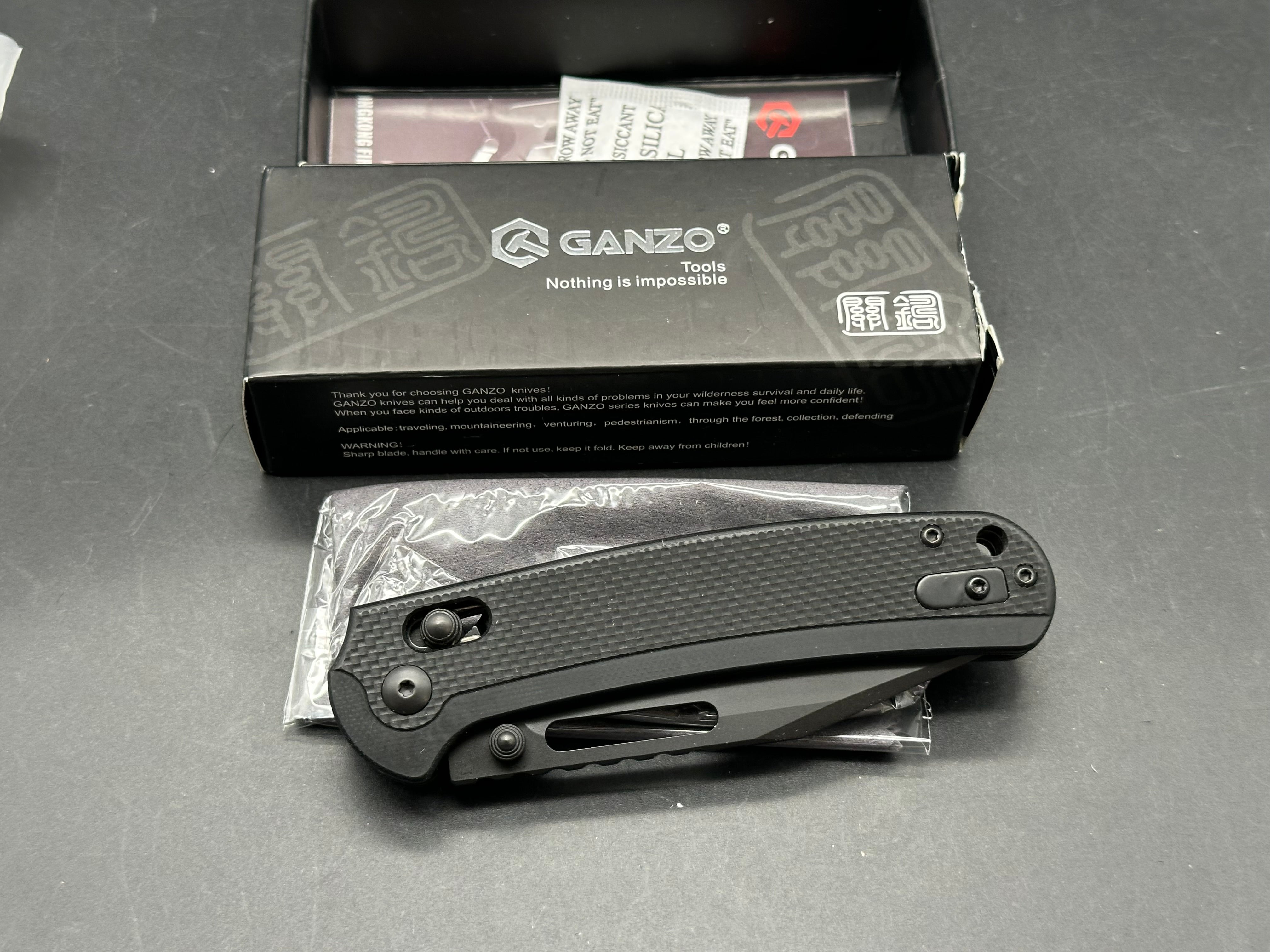 Ganzo  G768PT-BK D2 blade