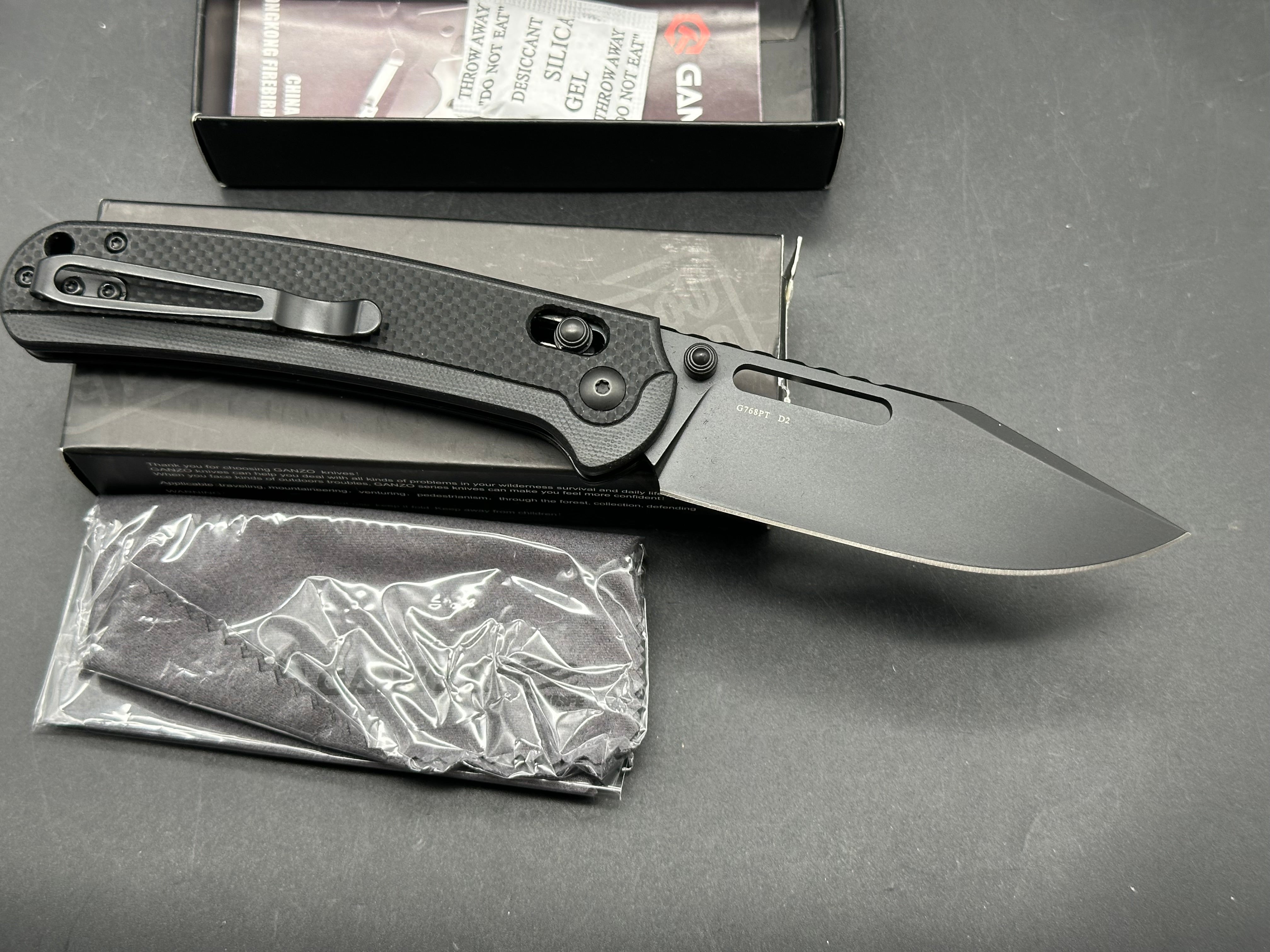 Ganzo  G768PT-BK D2 blade