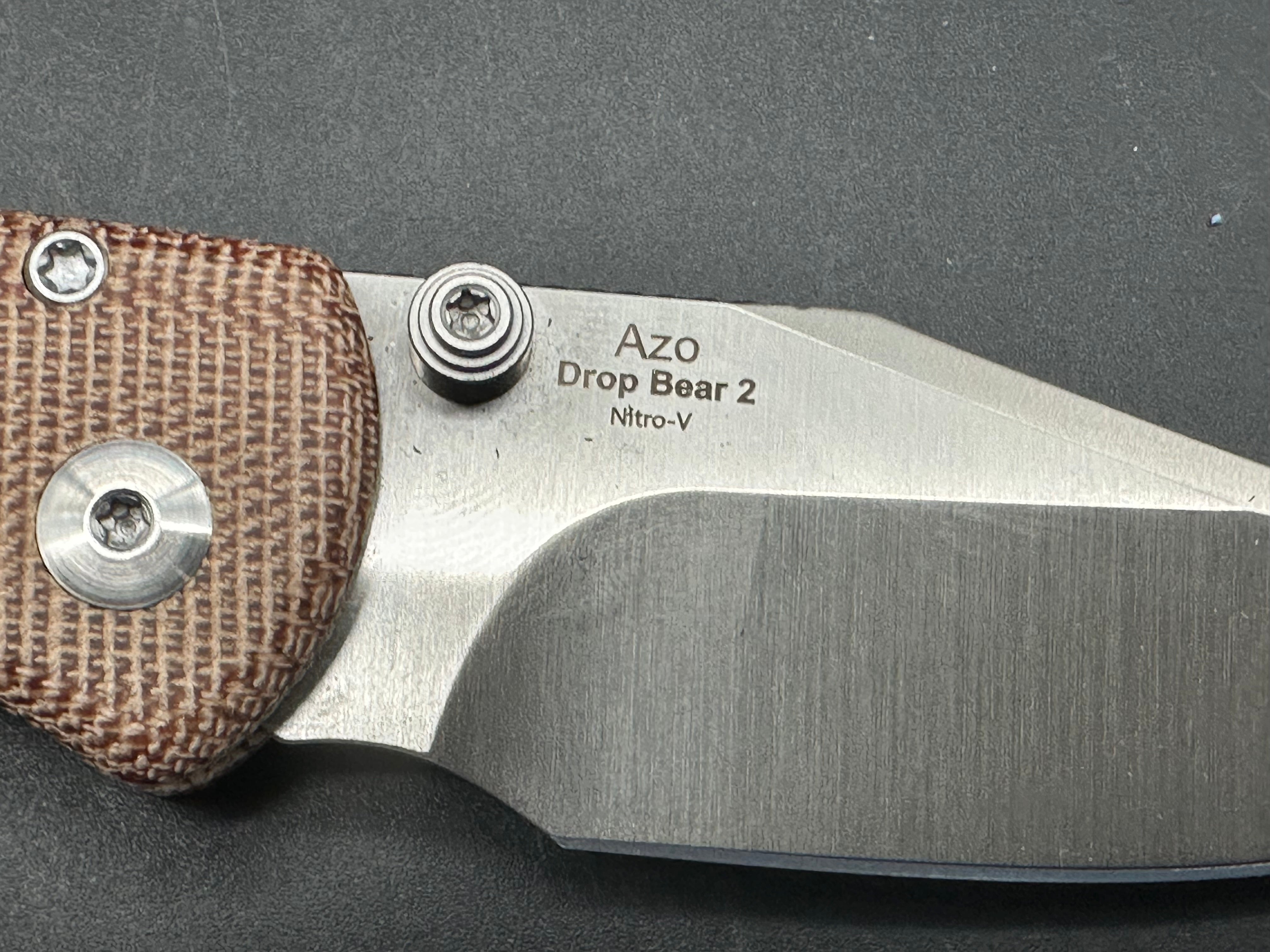 Kizer Drop Bear 2 brown micarta Nitro V