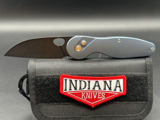 Indiana Knives EDZ blue titanium w/Magnacut blade