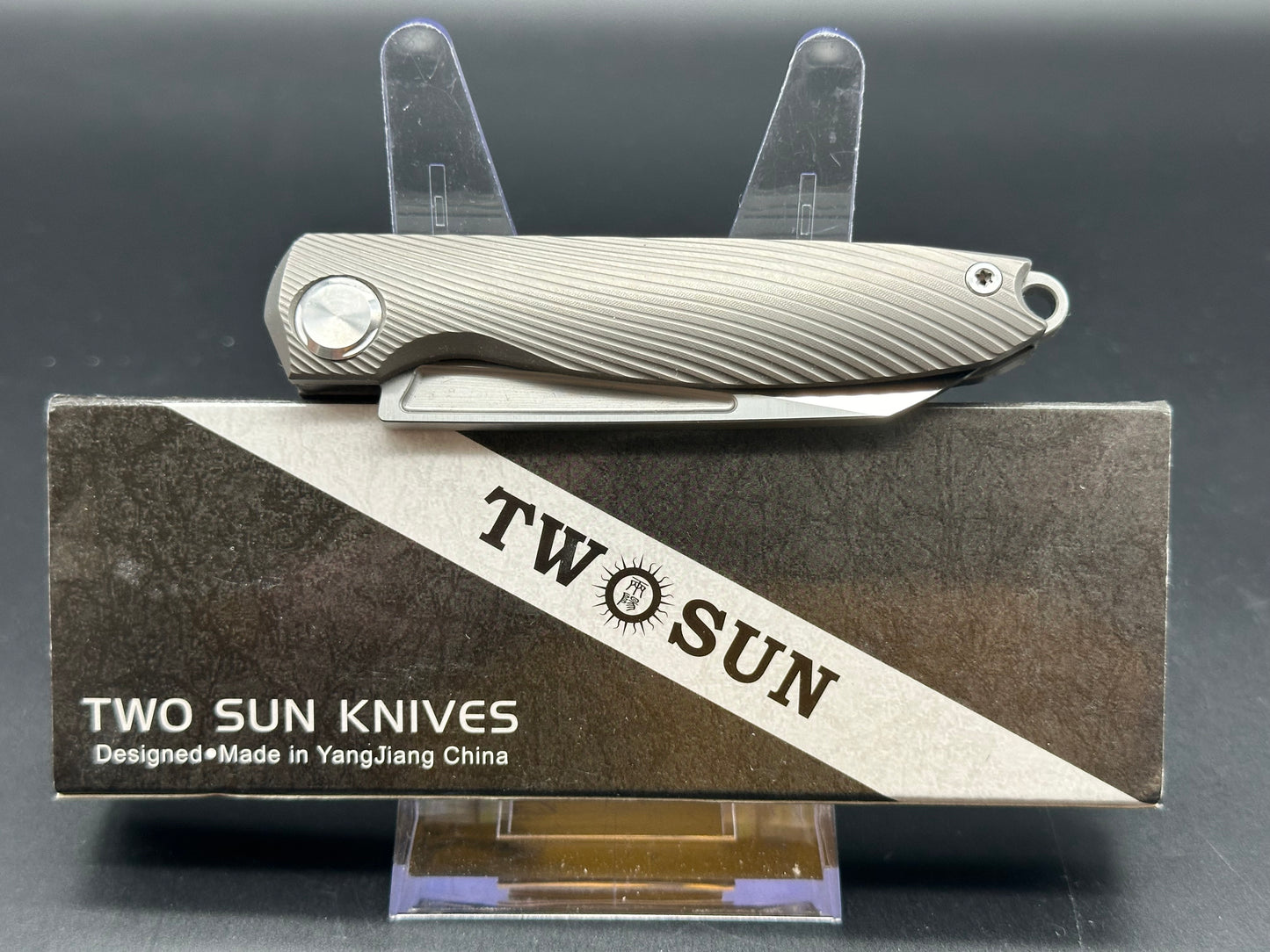 TWOSUN TS90-M390 SLIP JOINT KNIFE TC4 TITANIUM ALLOY HANDLE M390 BLADE