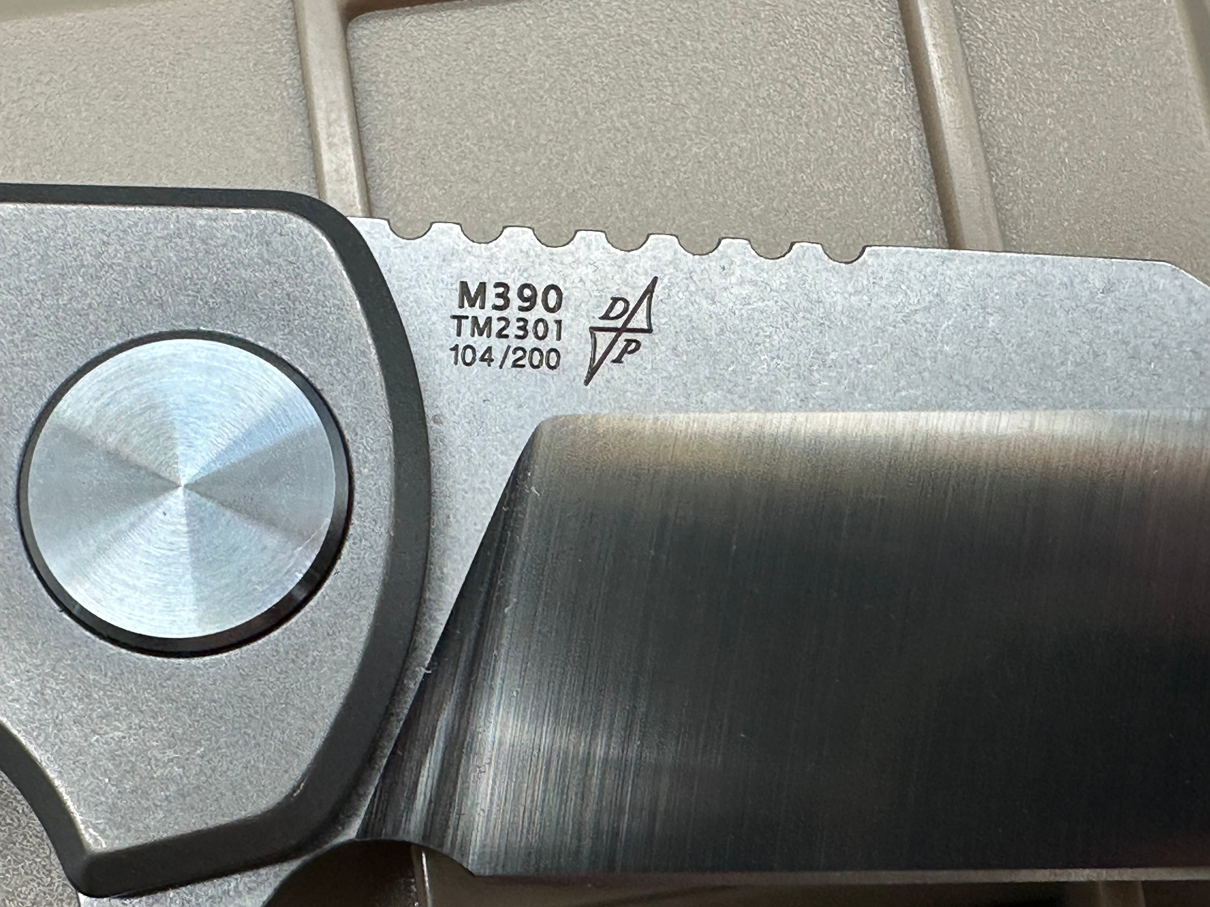 Terra Mundi Wharning Button lock M390 steel