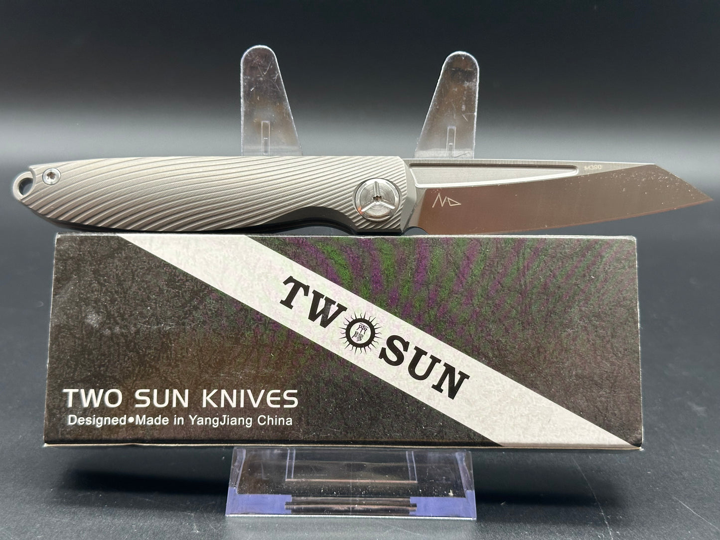 TWOSUN TS90-M390 SLIP JOINT KNIFE TC4 TITANIUM ALLOY HANDLE M390 BLADE