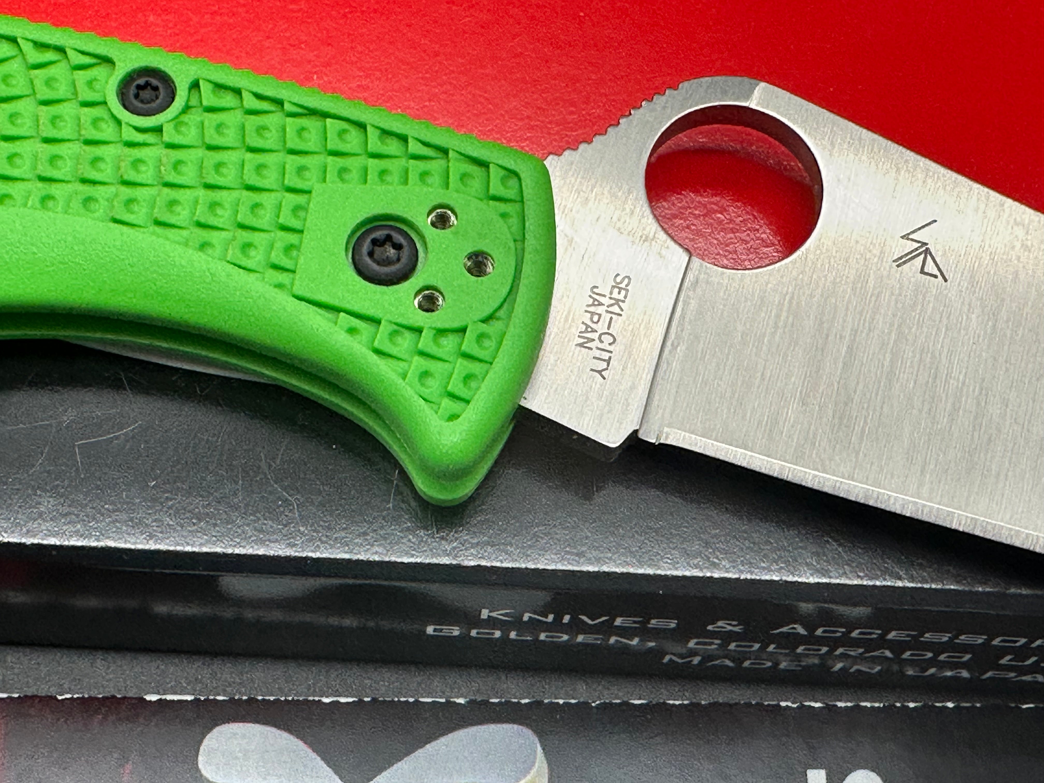 Spyderco Pacific Salt 2 Lockback Knife Green FRN (3.4" Satin LC200N)