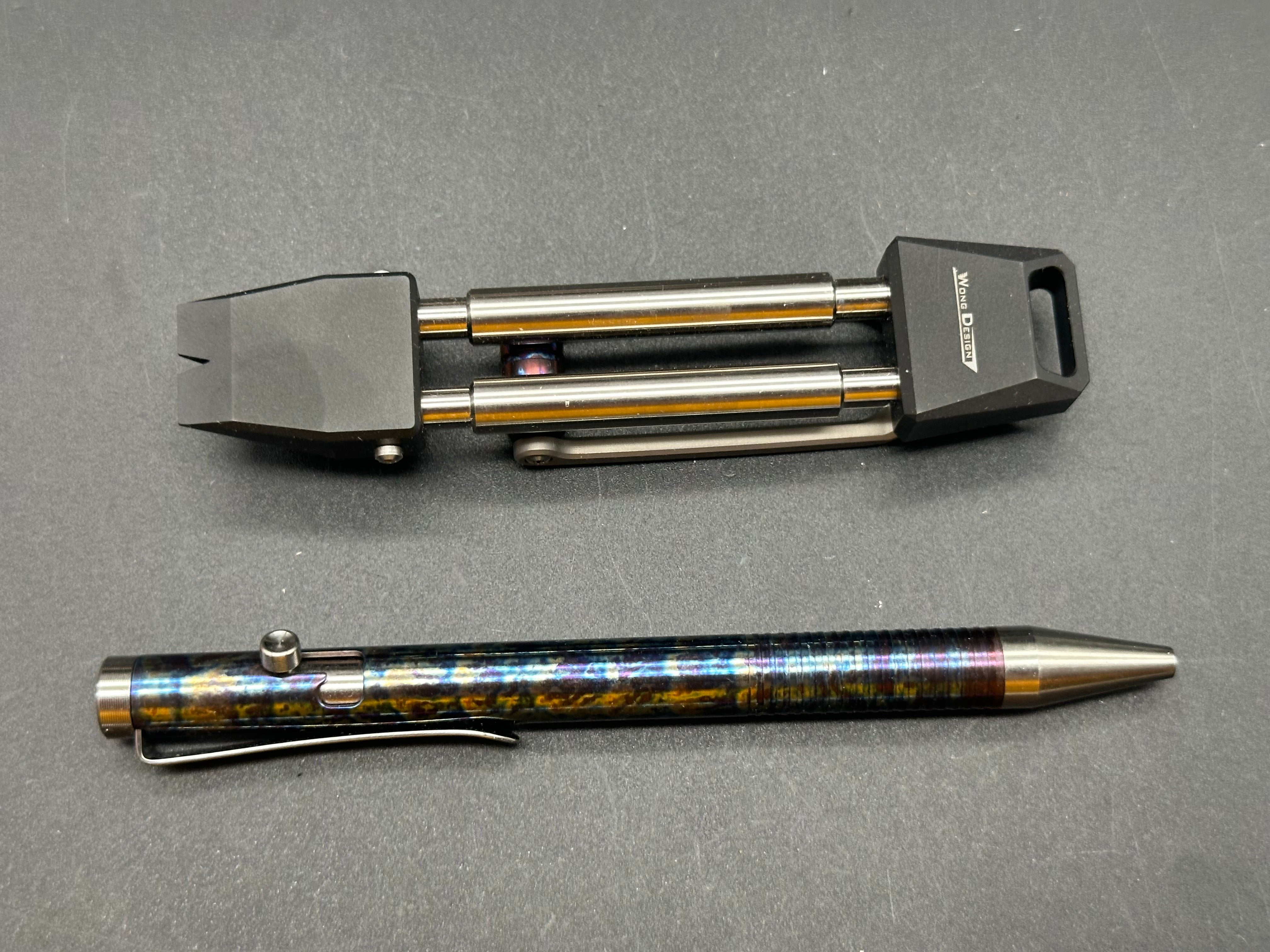 Twosun titanium set Edc pry tool Edc-20 and pen pen-3 color